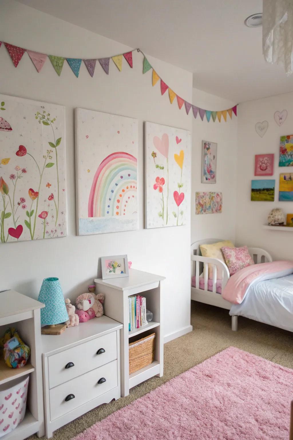 DIY art projects add a personal and creative element.
