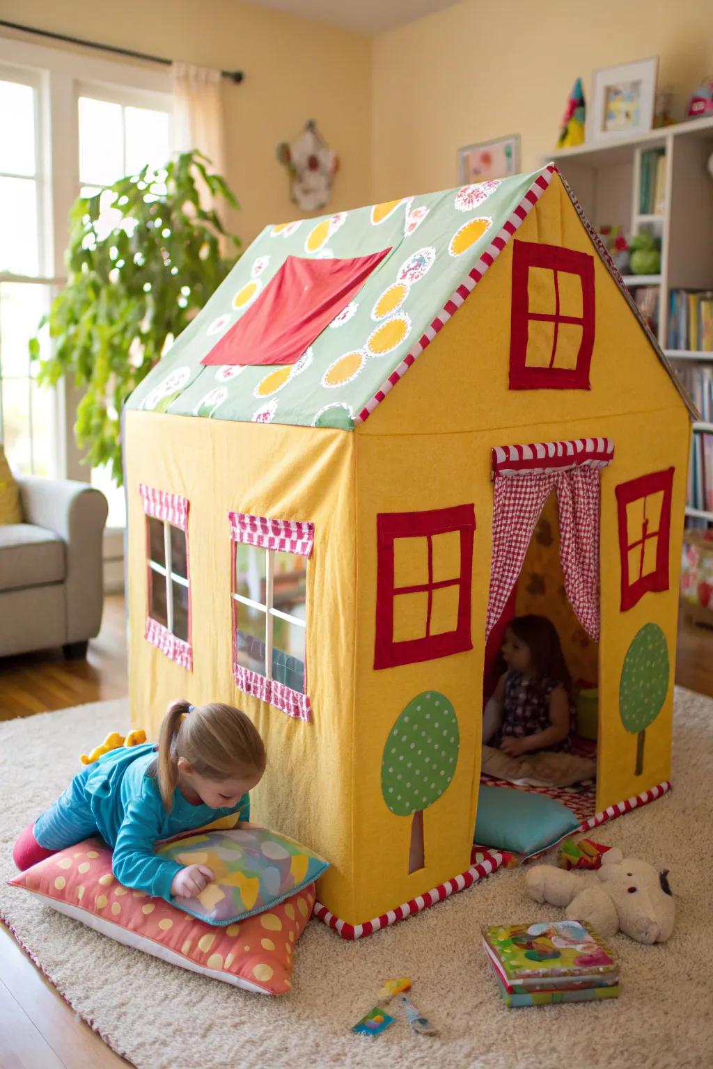 Unleash imagination with a homemade playhouse.