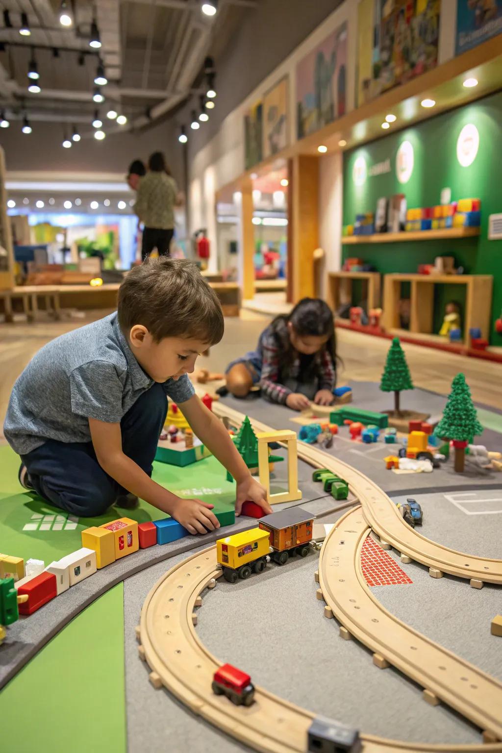 An engaging route stop encourages creativity.