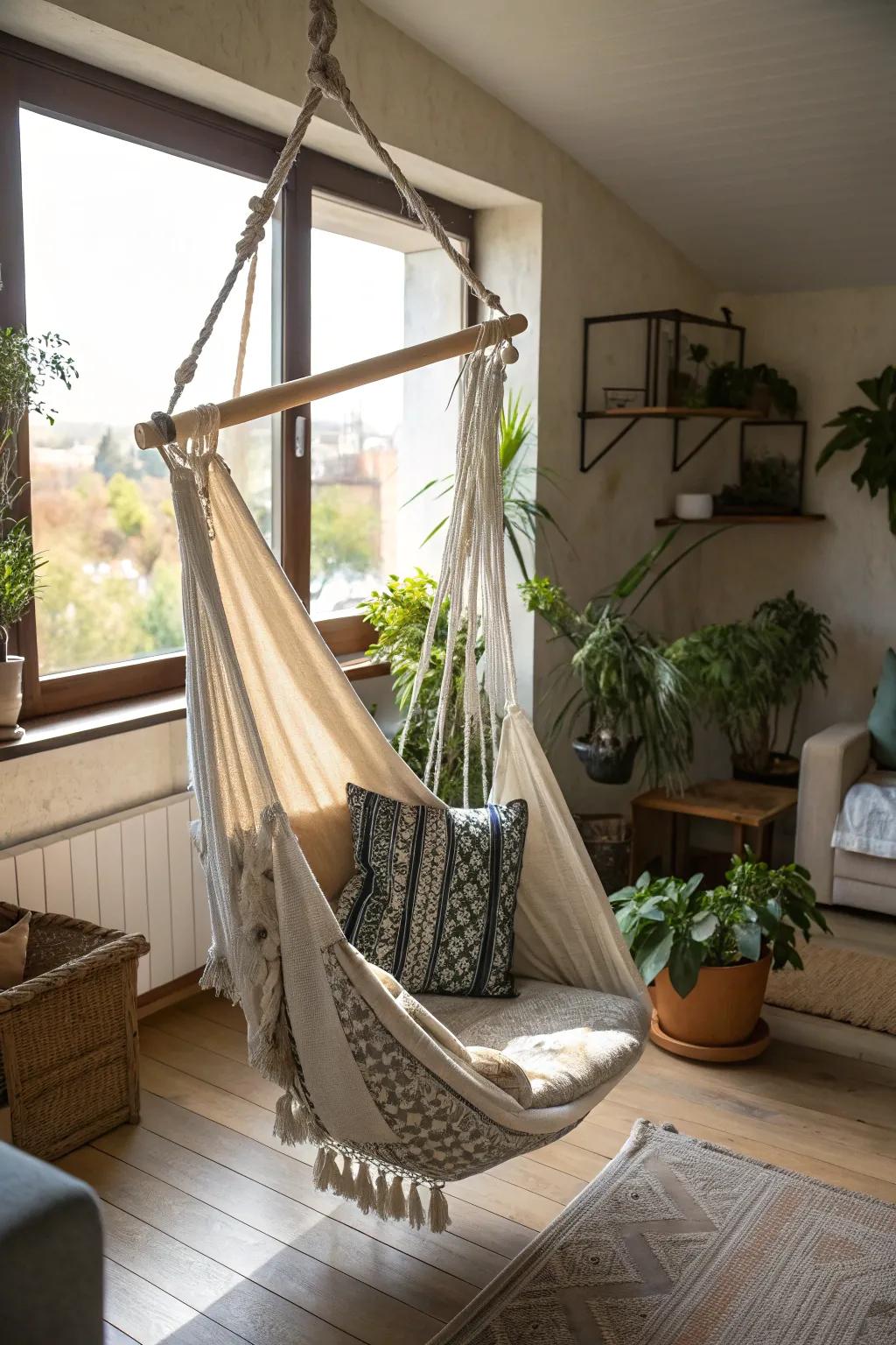 Accents inspired by nature give a relaxing feel inside.