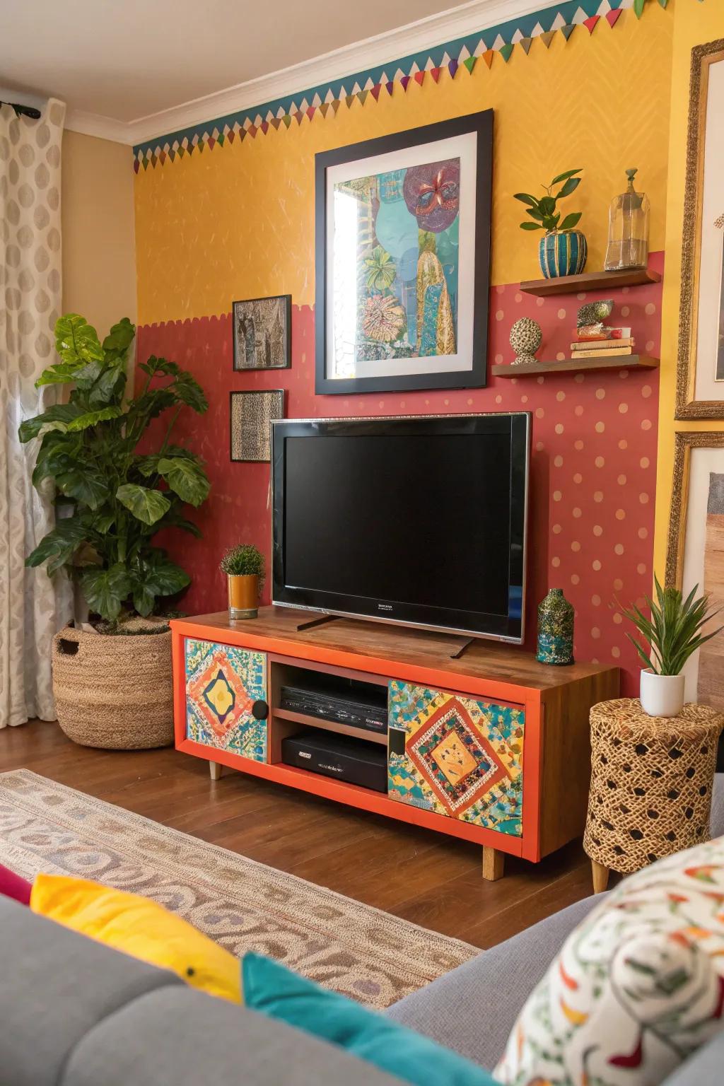 Let your TV stand out with a colorful statement frame.