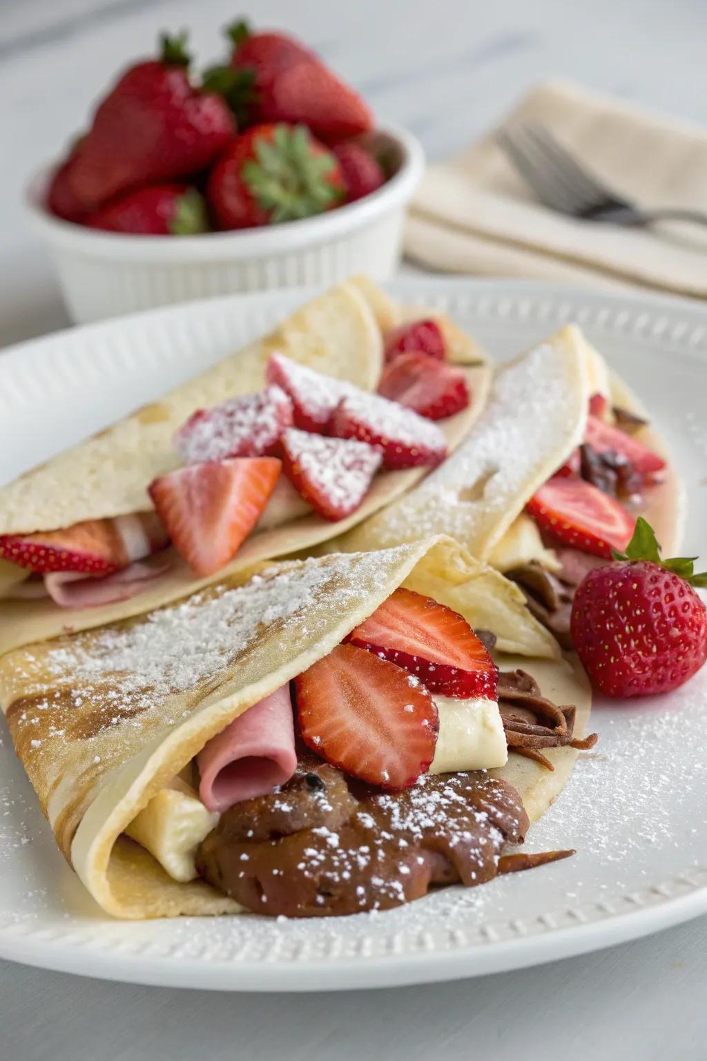 Delectable sugary and flavorful rolls featuring a variety of fillings.