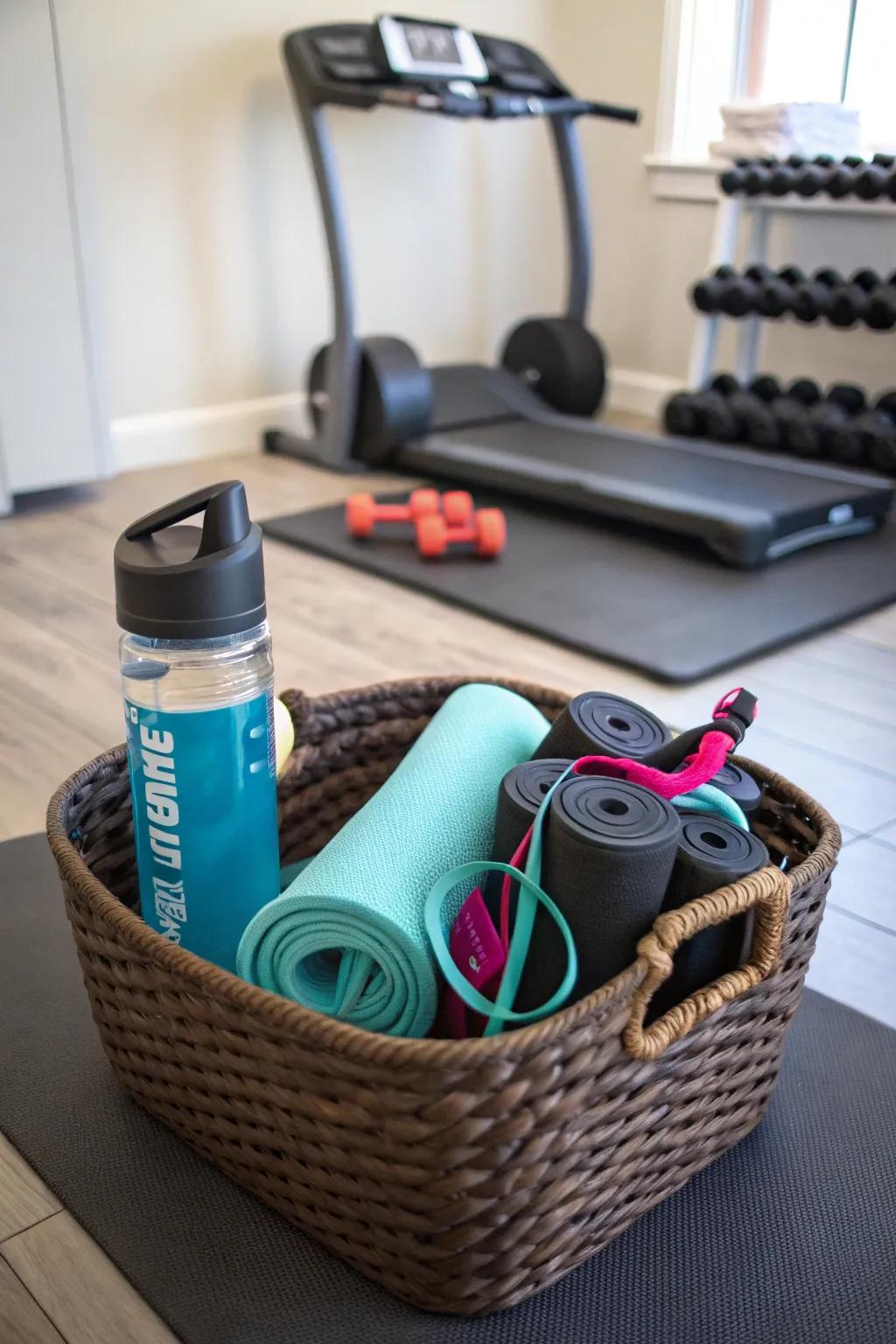 A fitness enthusiast basket for health enthusiasts.