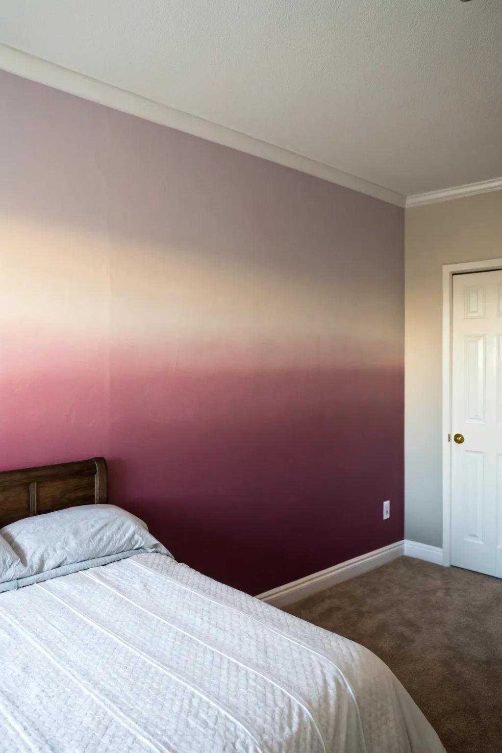Ombre effects bring a soothing, artistic touch to walls.
