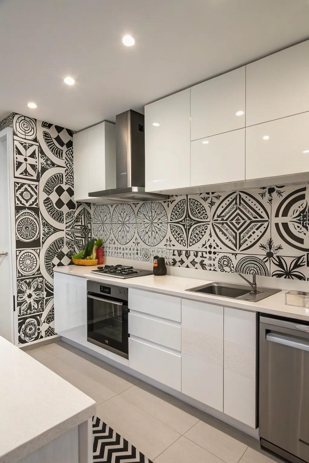 Black and white designs offer chic contrast.