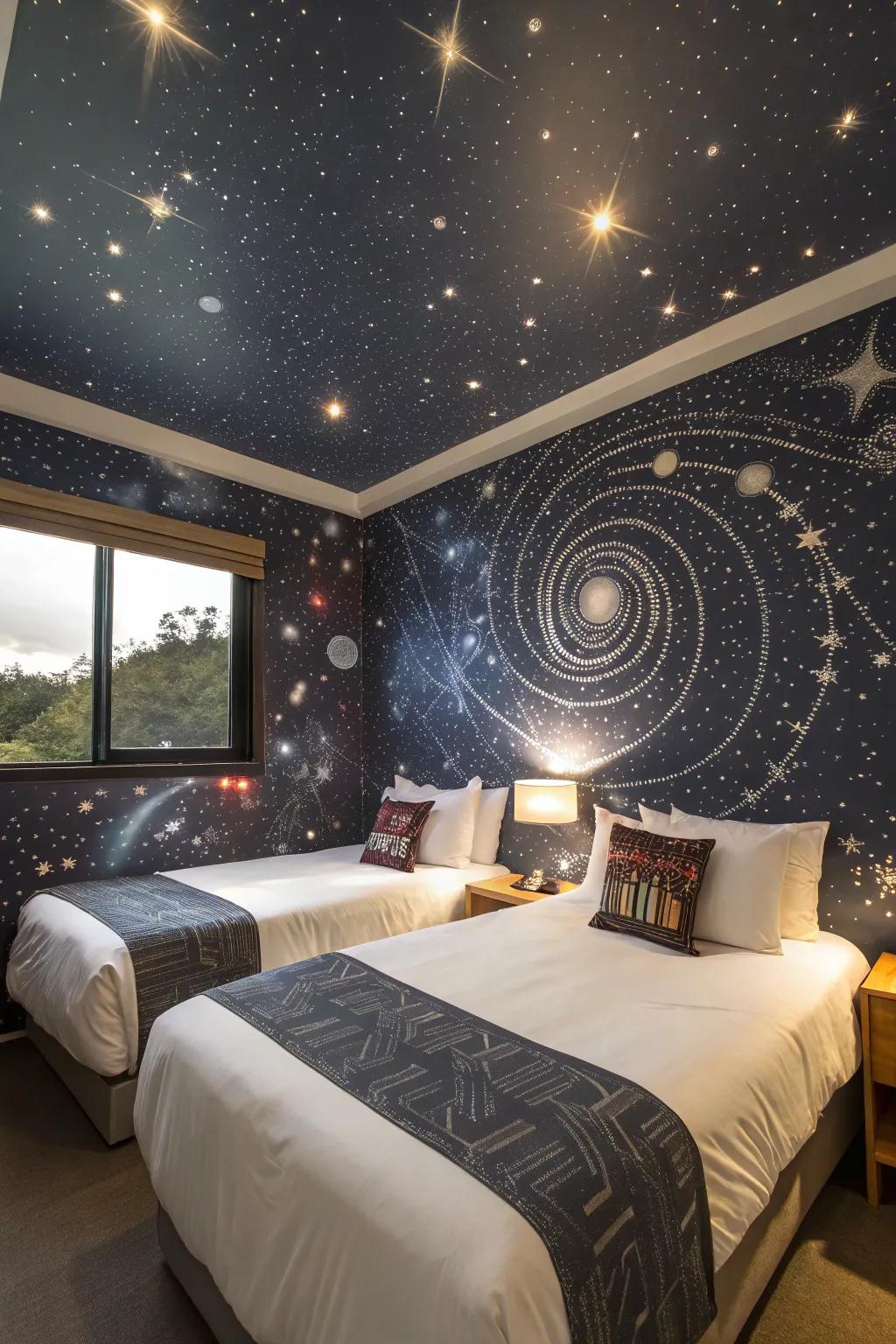 Cosmic themes that encourage wonder and dreams.