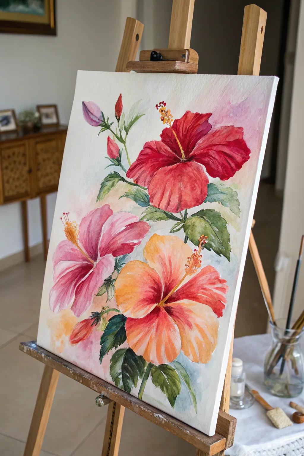 Exotic hibiscus flowers that transport you to a tropical paradise.