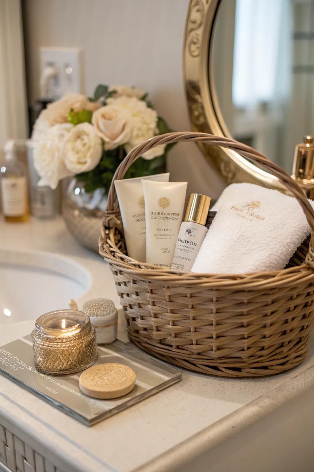 Glamorous hand cream offers a touch of pampering and care.