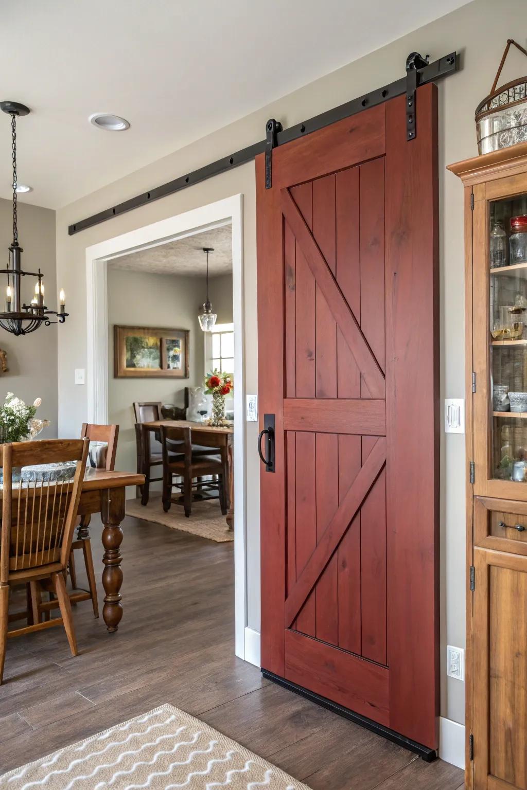 Firebrick doors add a rustic farmhouse character.