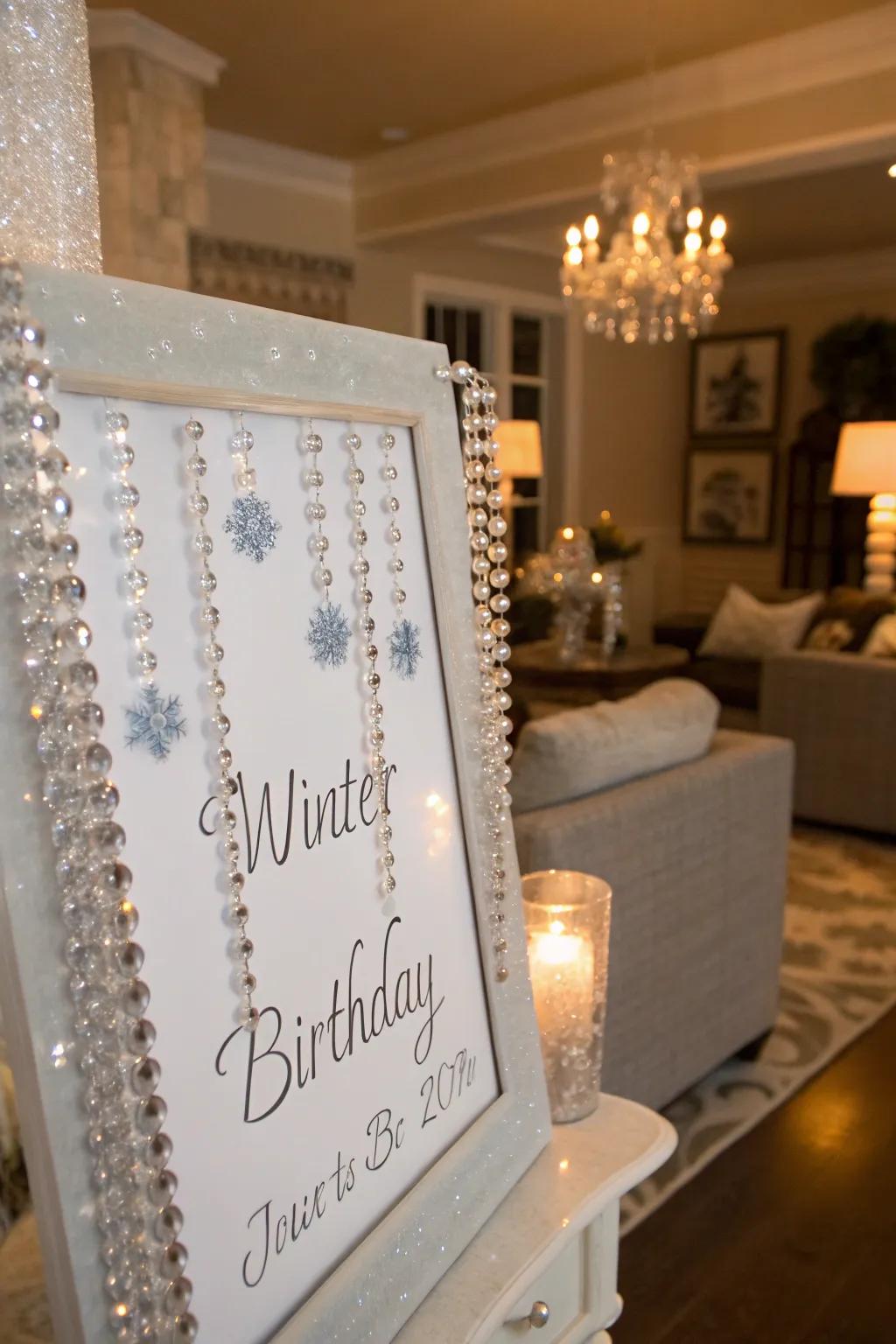 Incorporate elegance through gleaming ice effects.