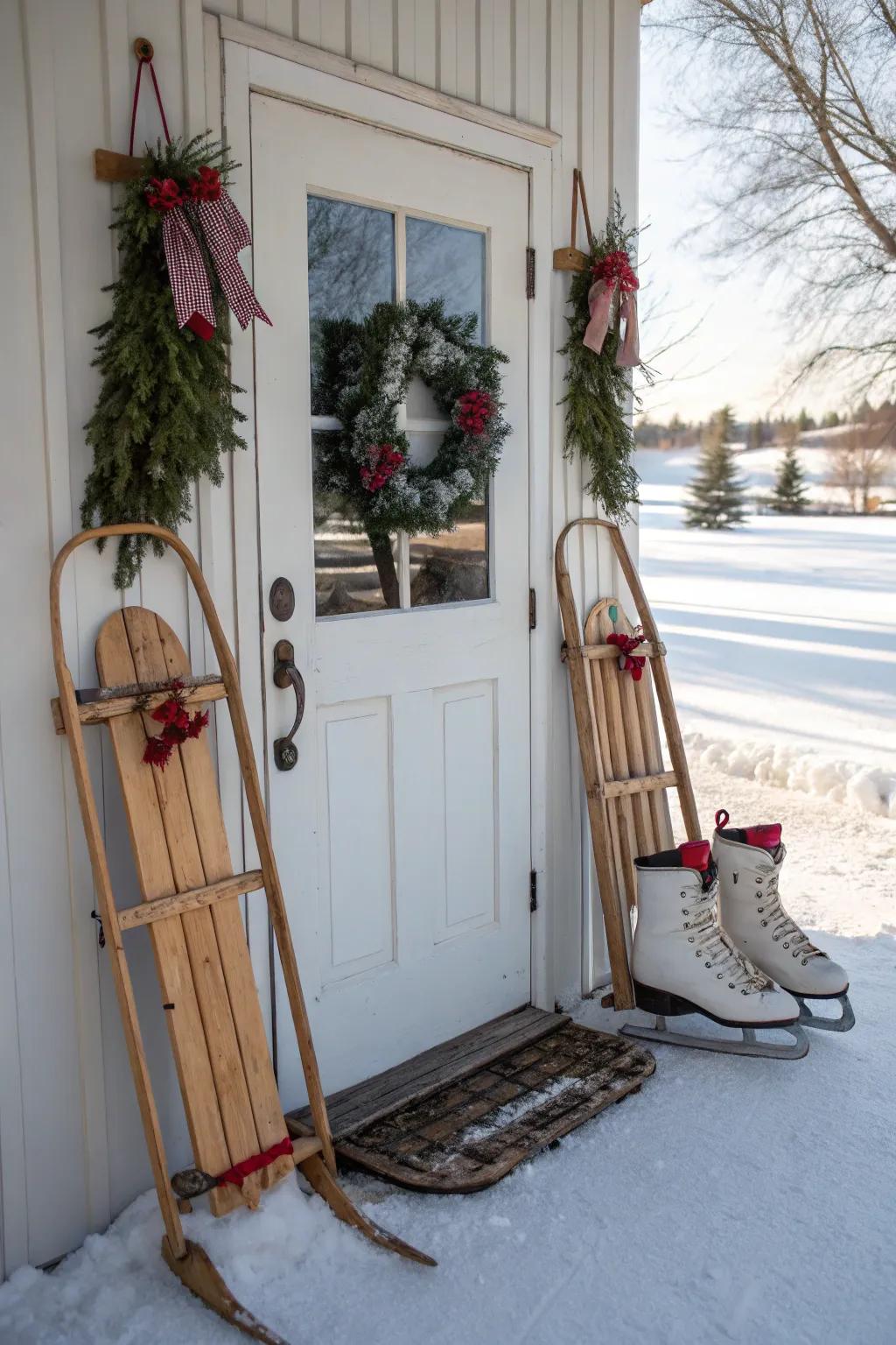 Vintage components share a tale of winter's past.