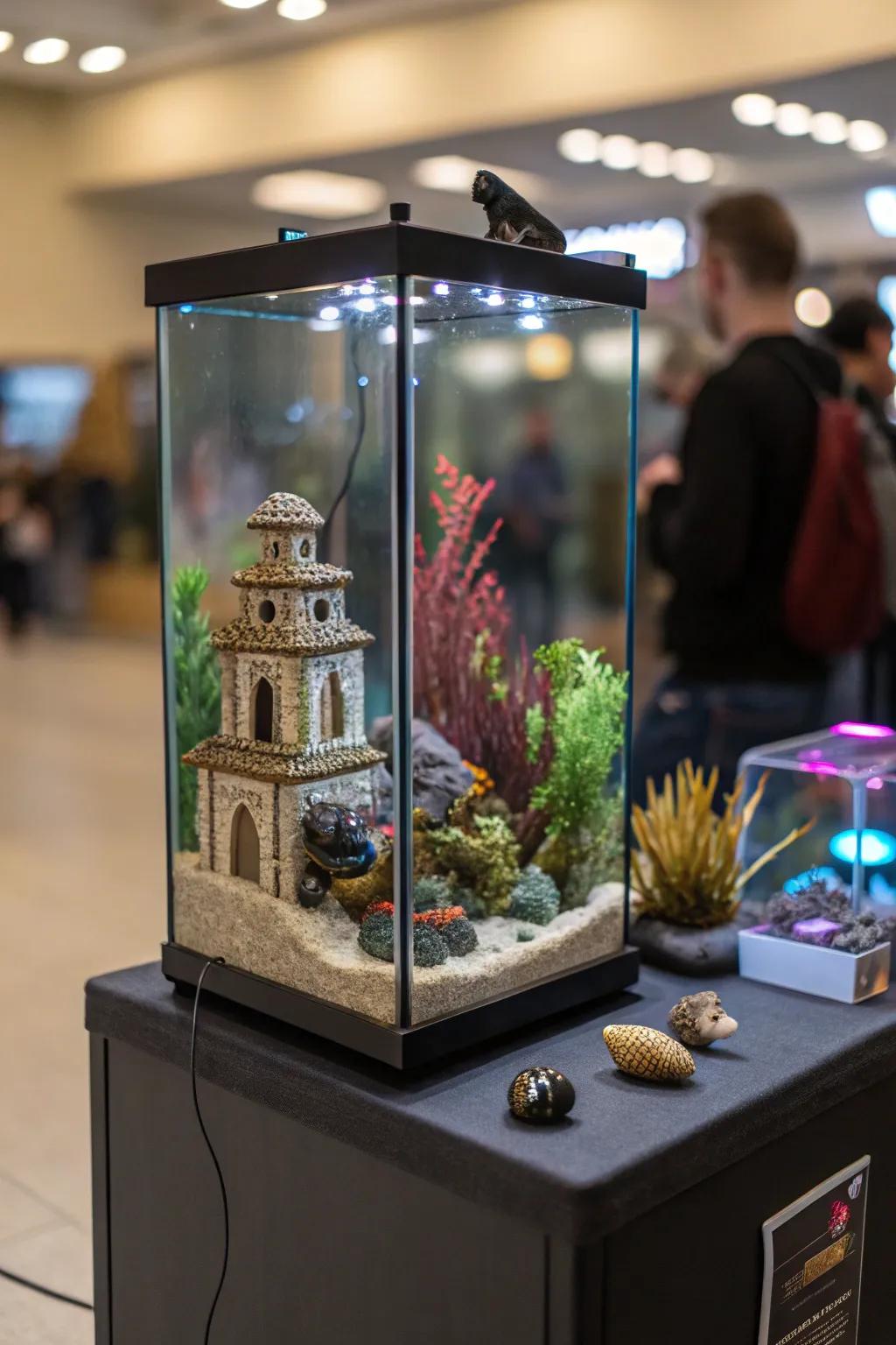 Change your tank into an underwater art gallery.
