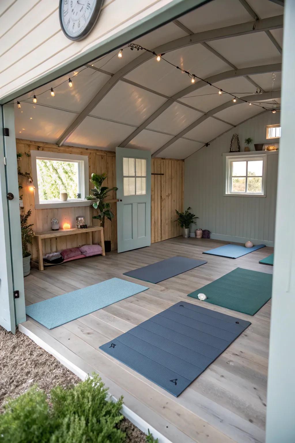 A serene zen room that promotes peace and mindfulness.