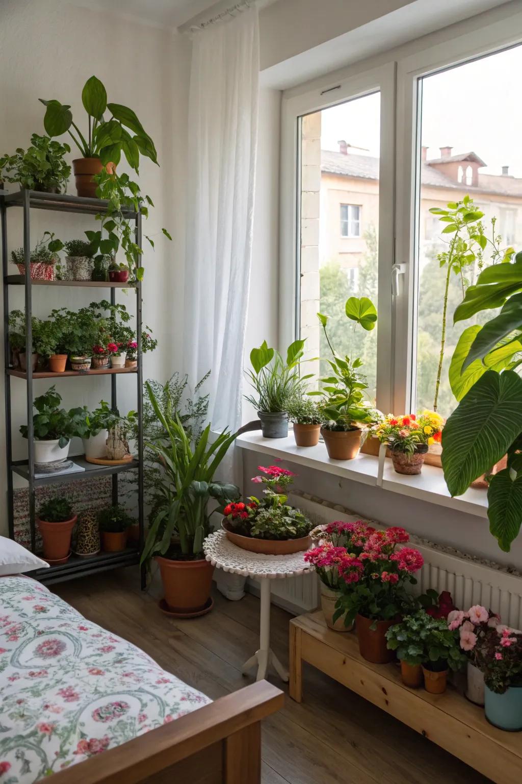 Greenery brings life and a touch of nature indoors