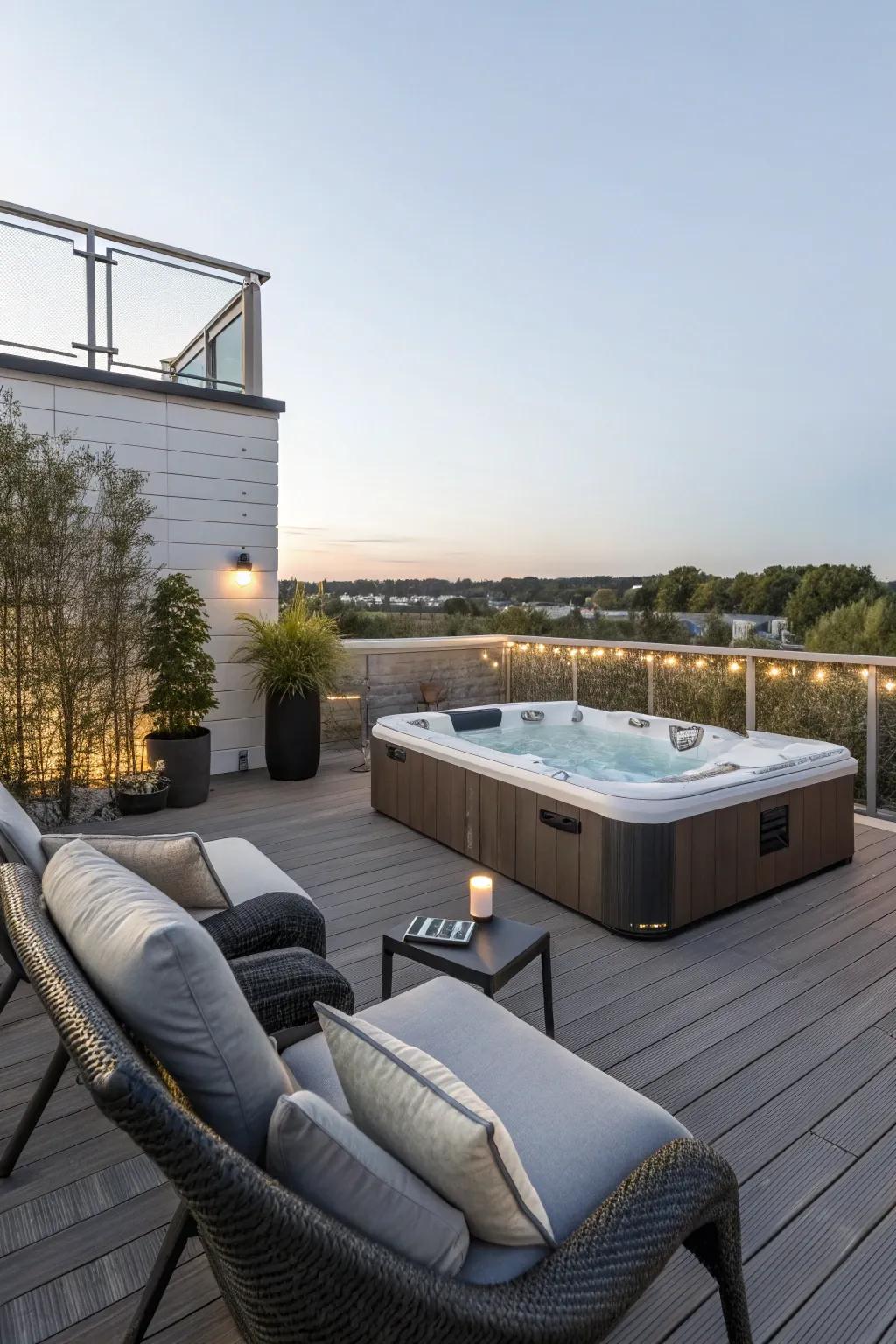Seating spaces invite unwinding.