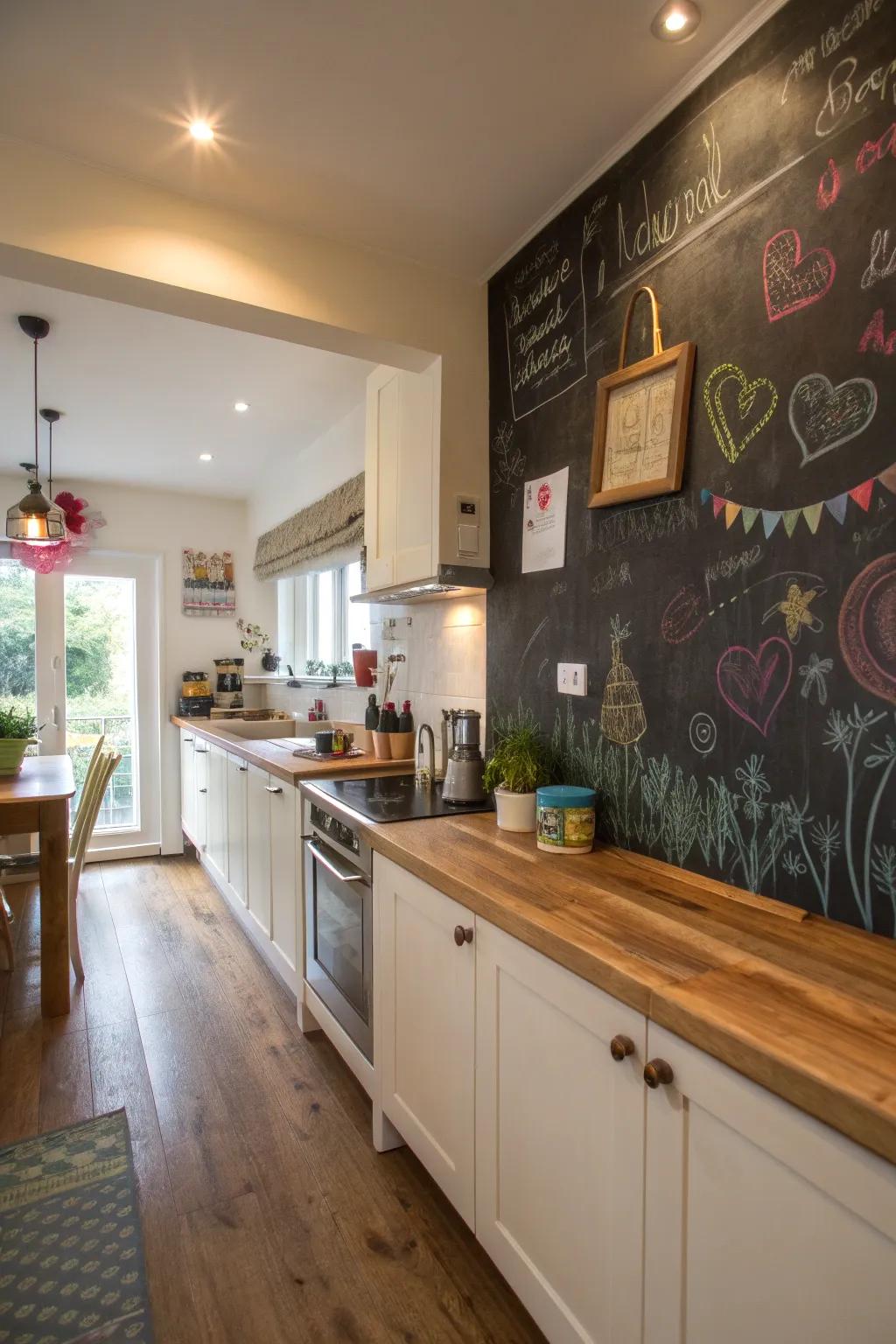 Writable walls render interactive areas enjoyable and practical.