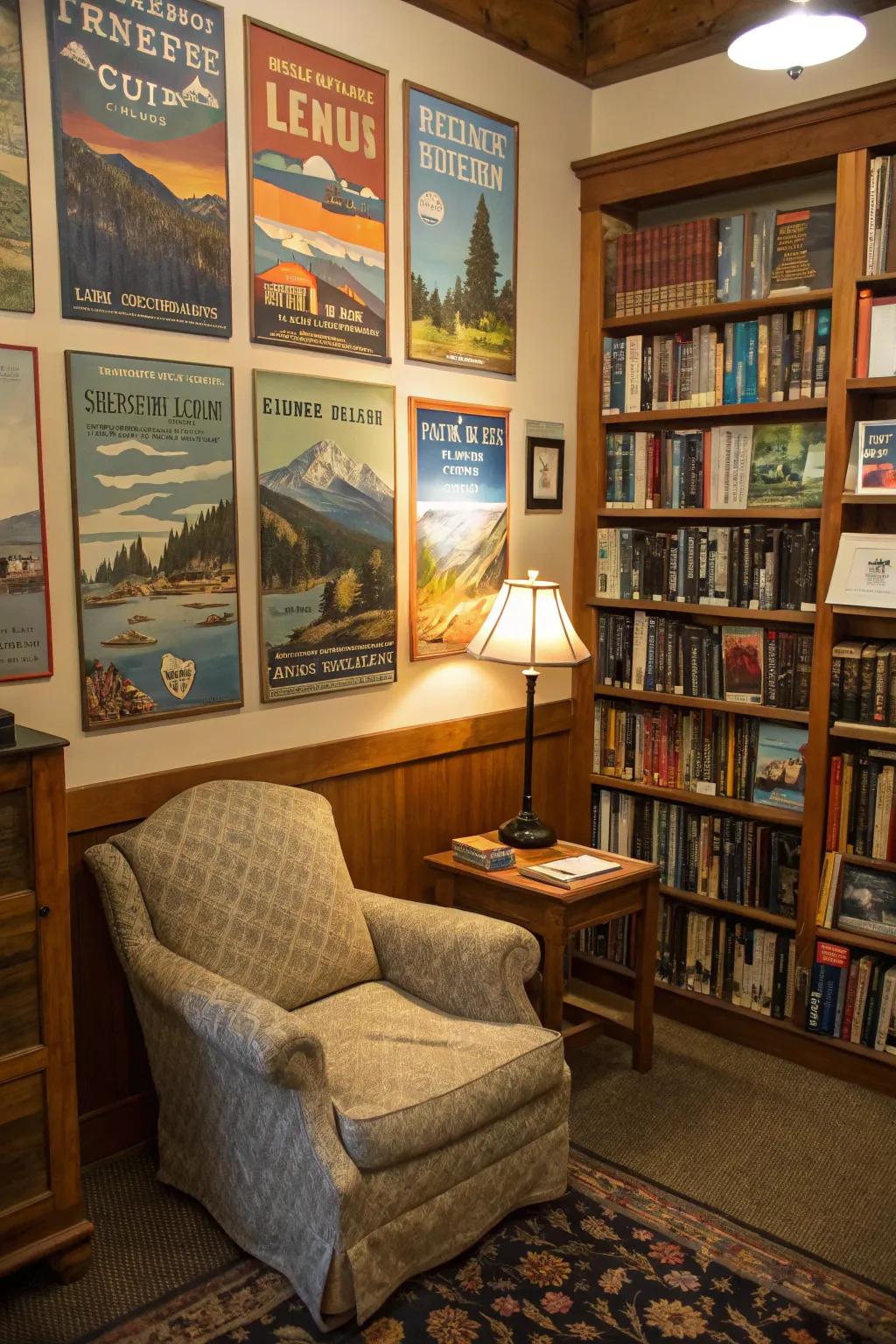 Vintage travel art evokes wanderlust and adventure.
