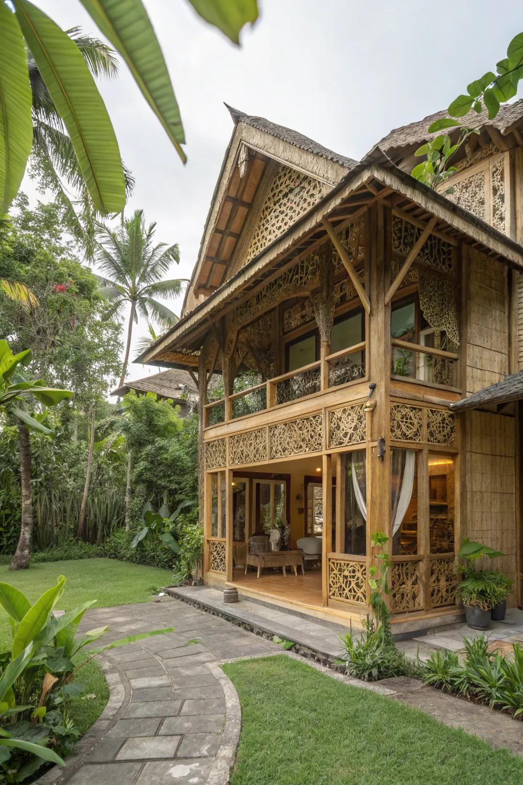 Nature's strength and elegance in bamboo homes.