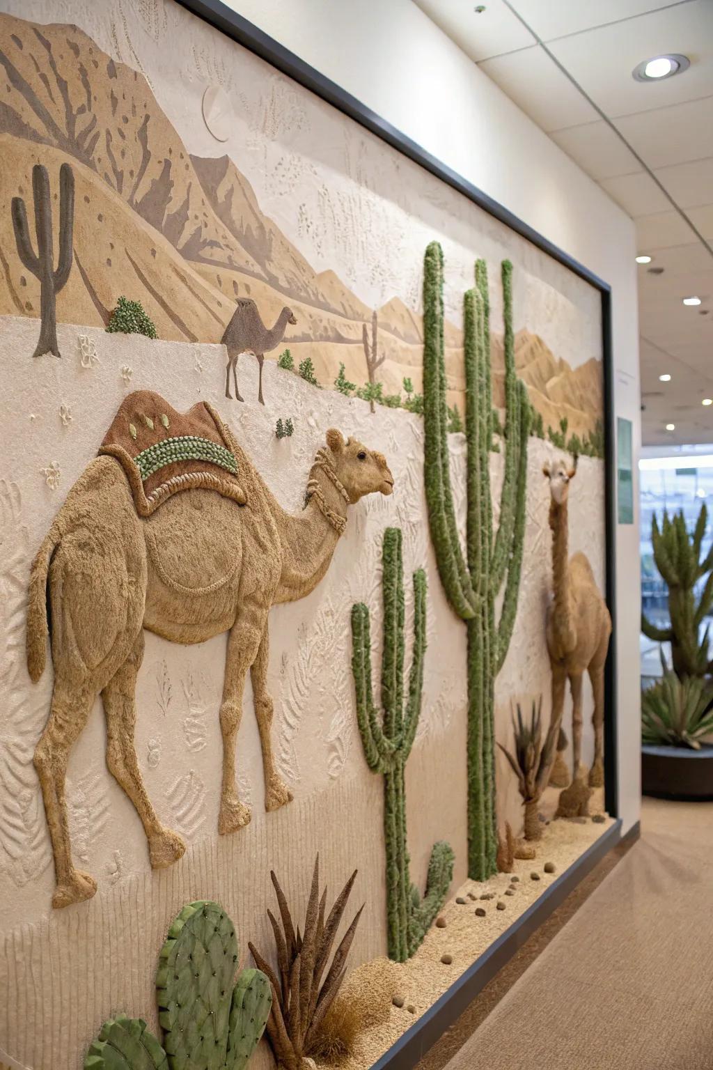 A sandy arid area scene showcasing unique arid area residents.