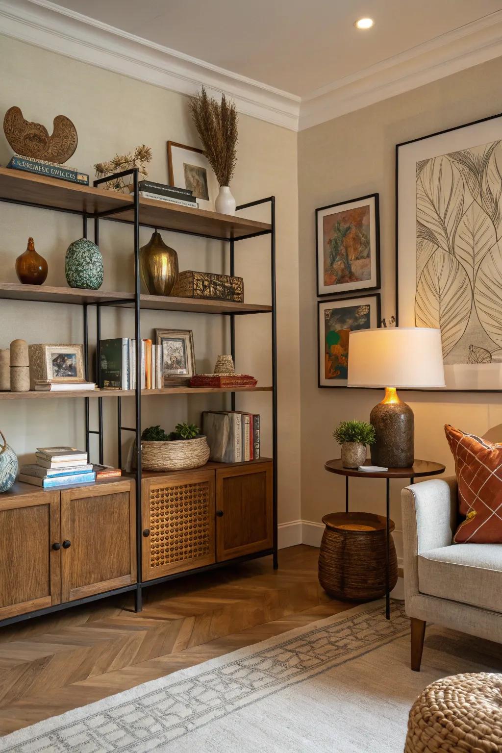 Your living area is personalized by carefully chosen collections.