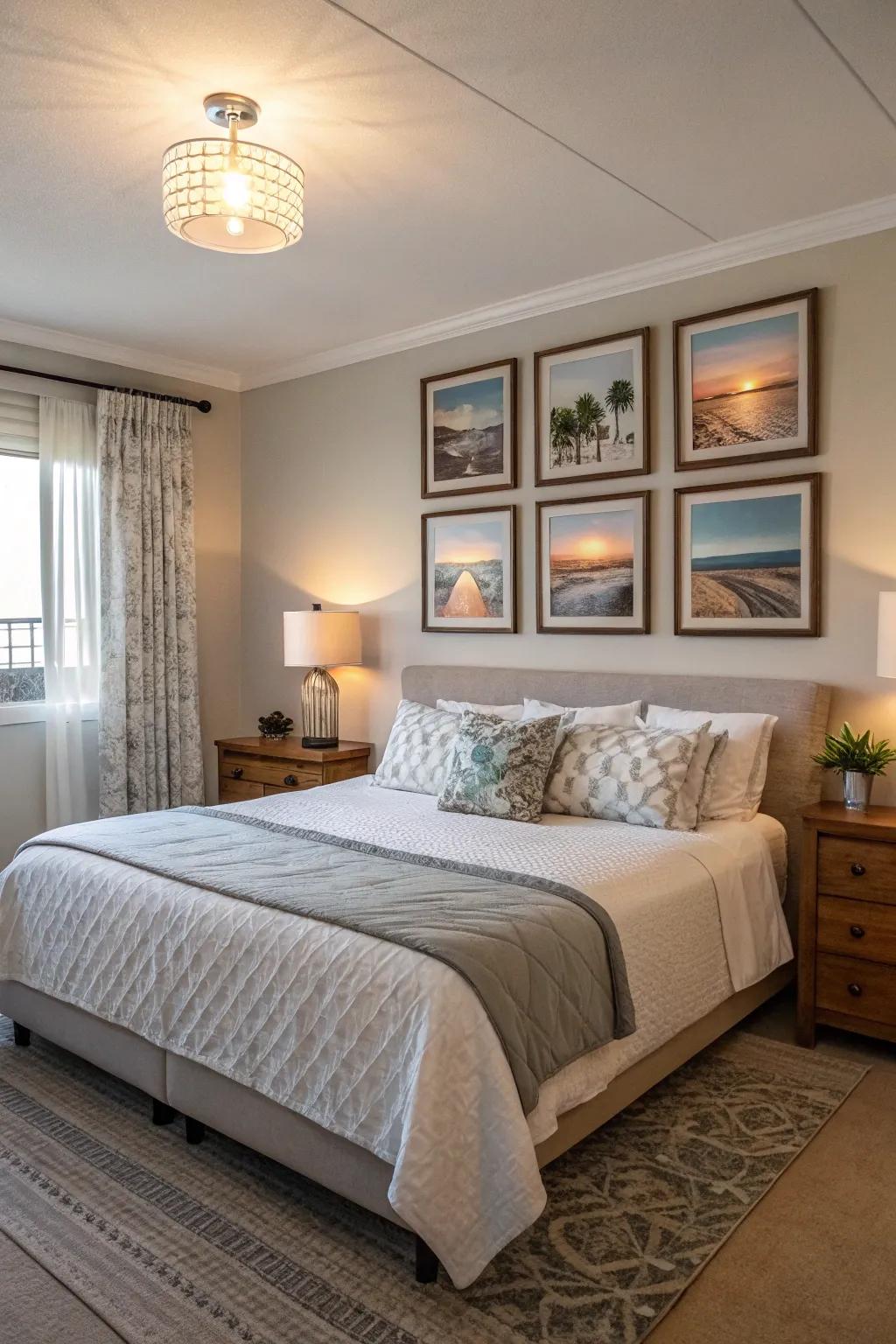 Achieve harmony with matching art decor.