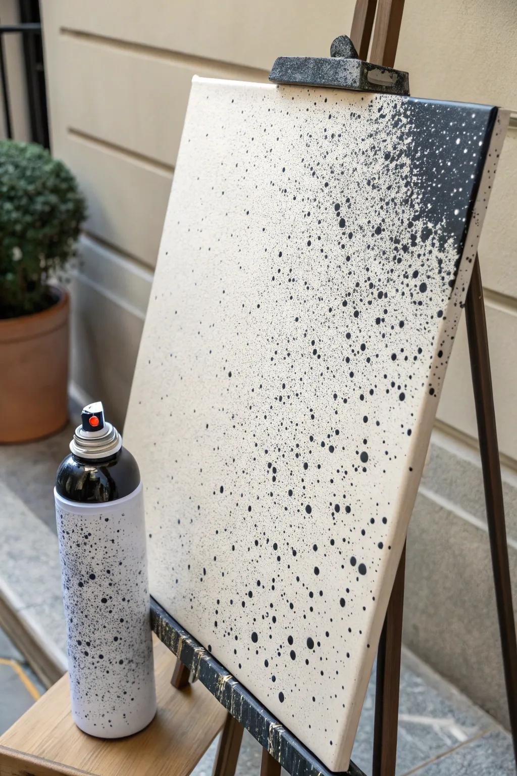 Bring a sense of spontaneity to your artwork using a spray mist technique.
