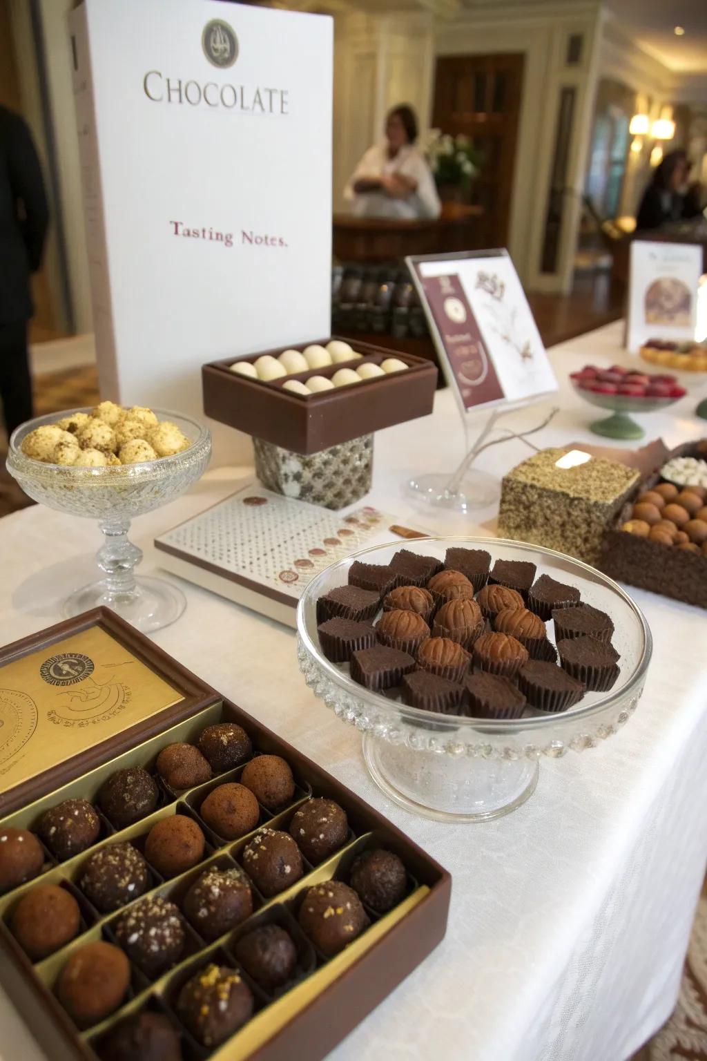 Indulge in a decadent chocolate tasting experience at home.