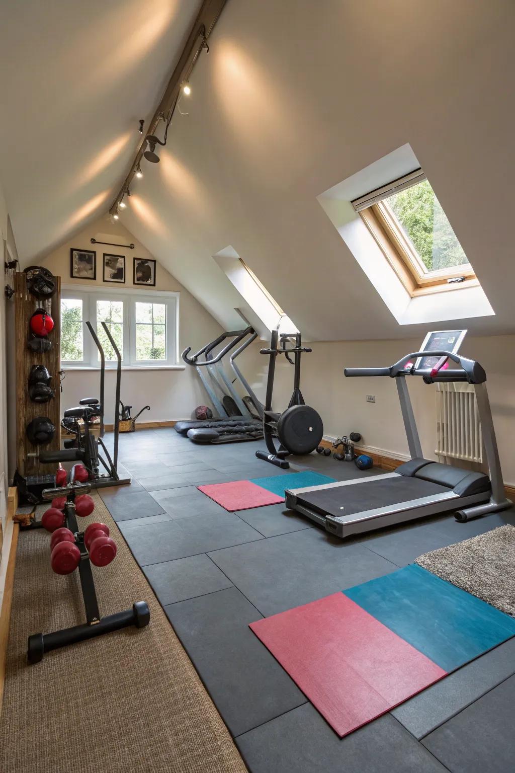 An organized design improves workout efficiency and safety.