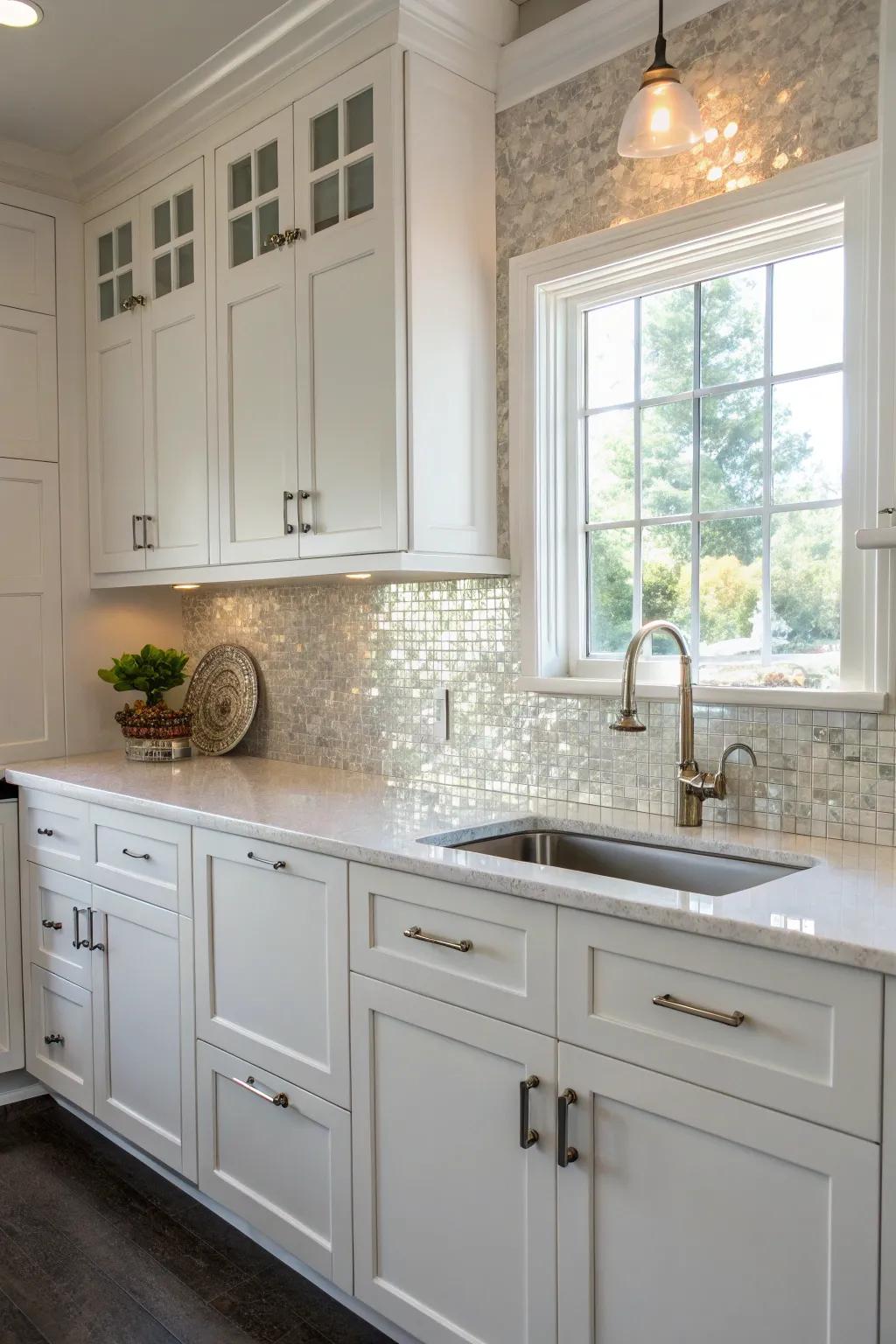 Holographic tiles add a distinctive sheen.