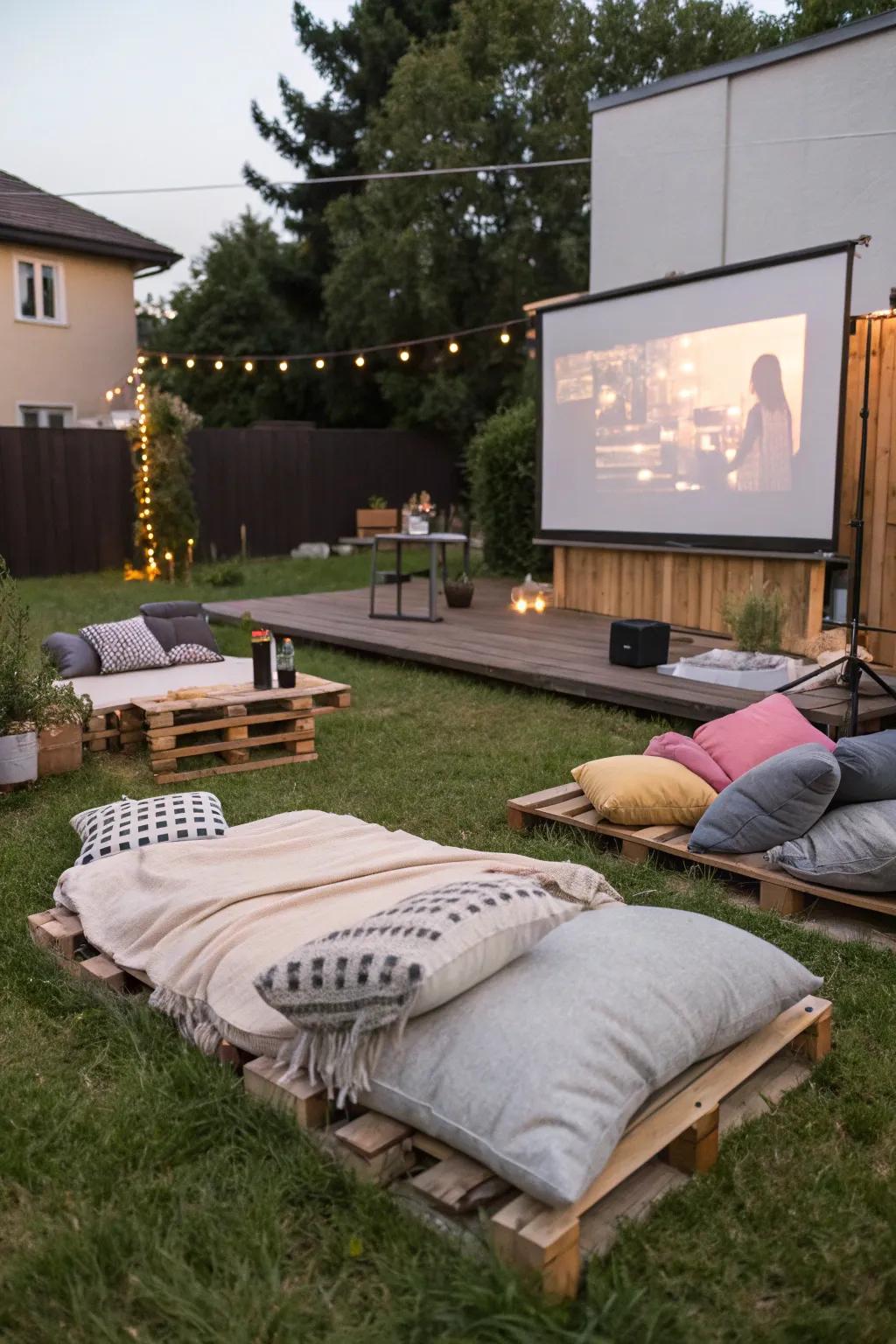 Pallet seating offers a creative and sustainable seating solution.