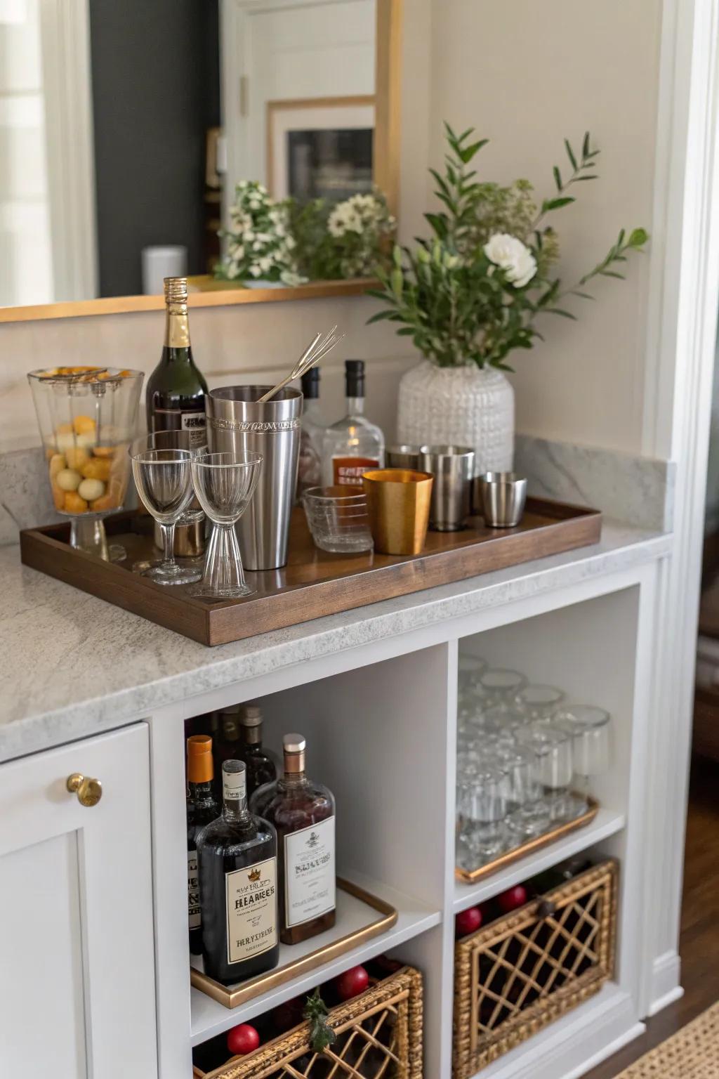 Space conscious bar designs optimize style and function in small spaces.