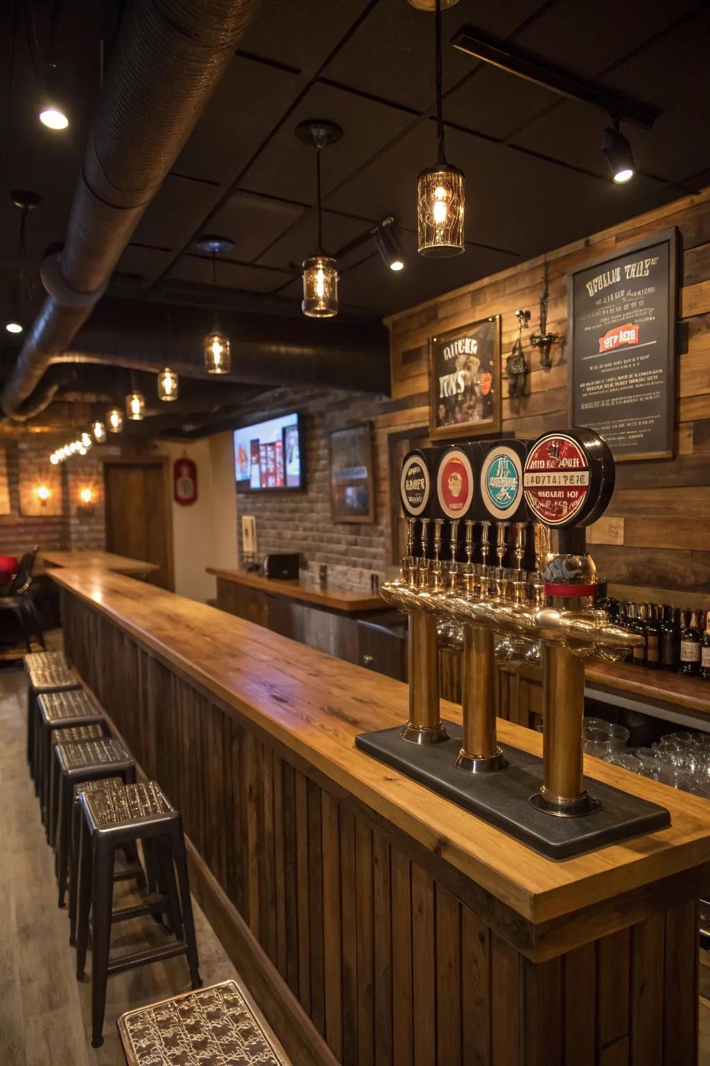 Enjoy craft beer with a personalized bar.