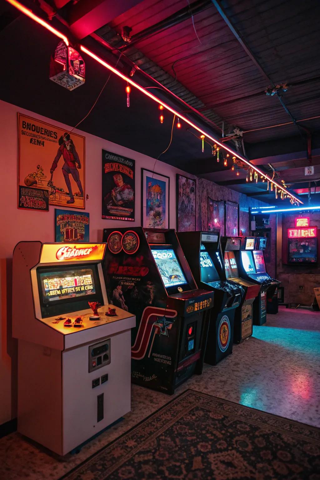 Relive the good times with a retro area.