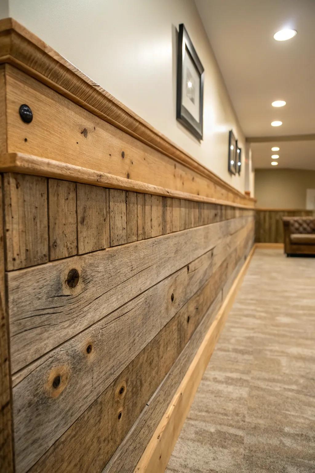 Reclaimed timber trim adds distinctive individuality.