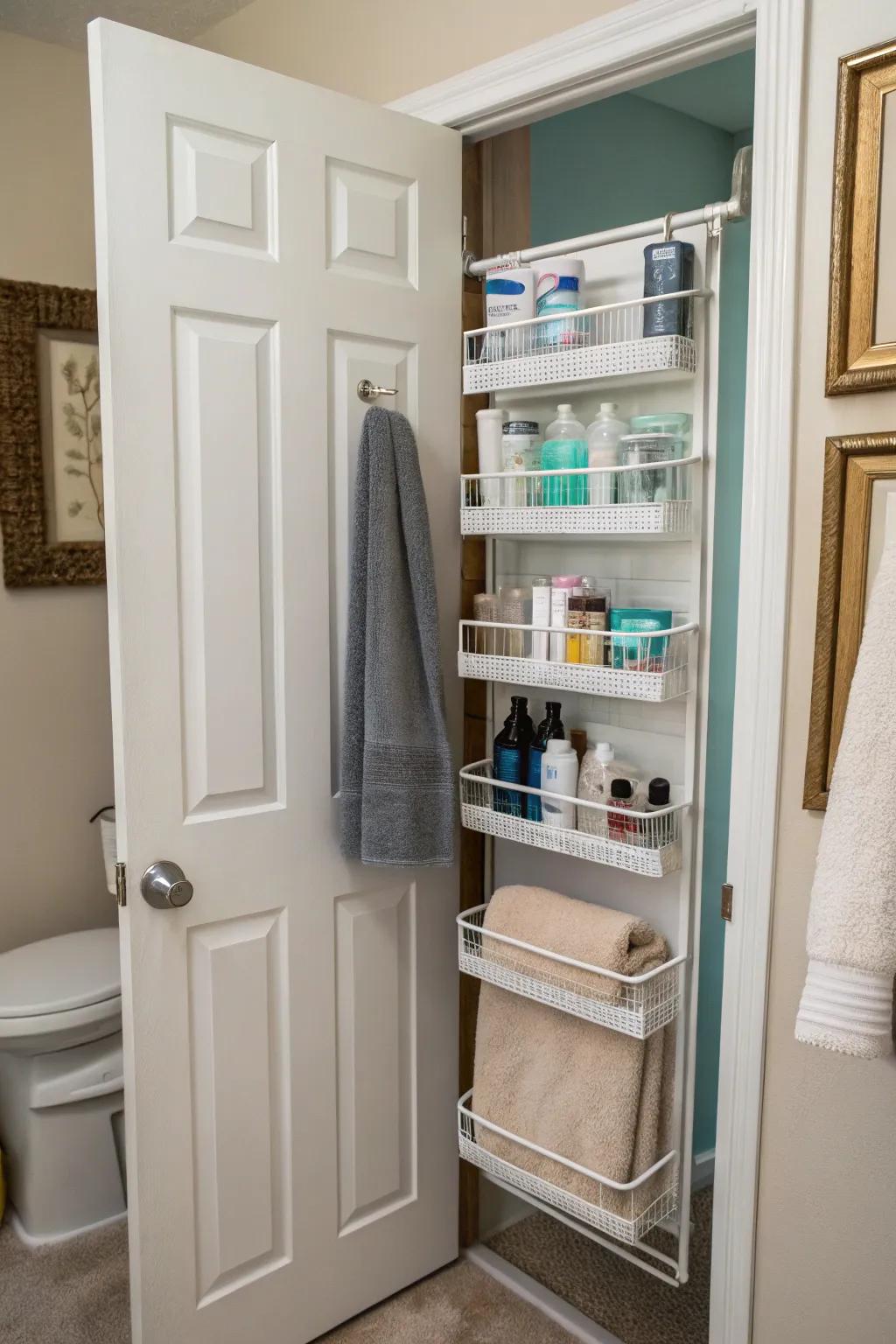 Door units maximize storage without using floor area.