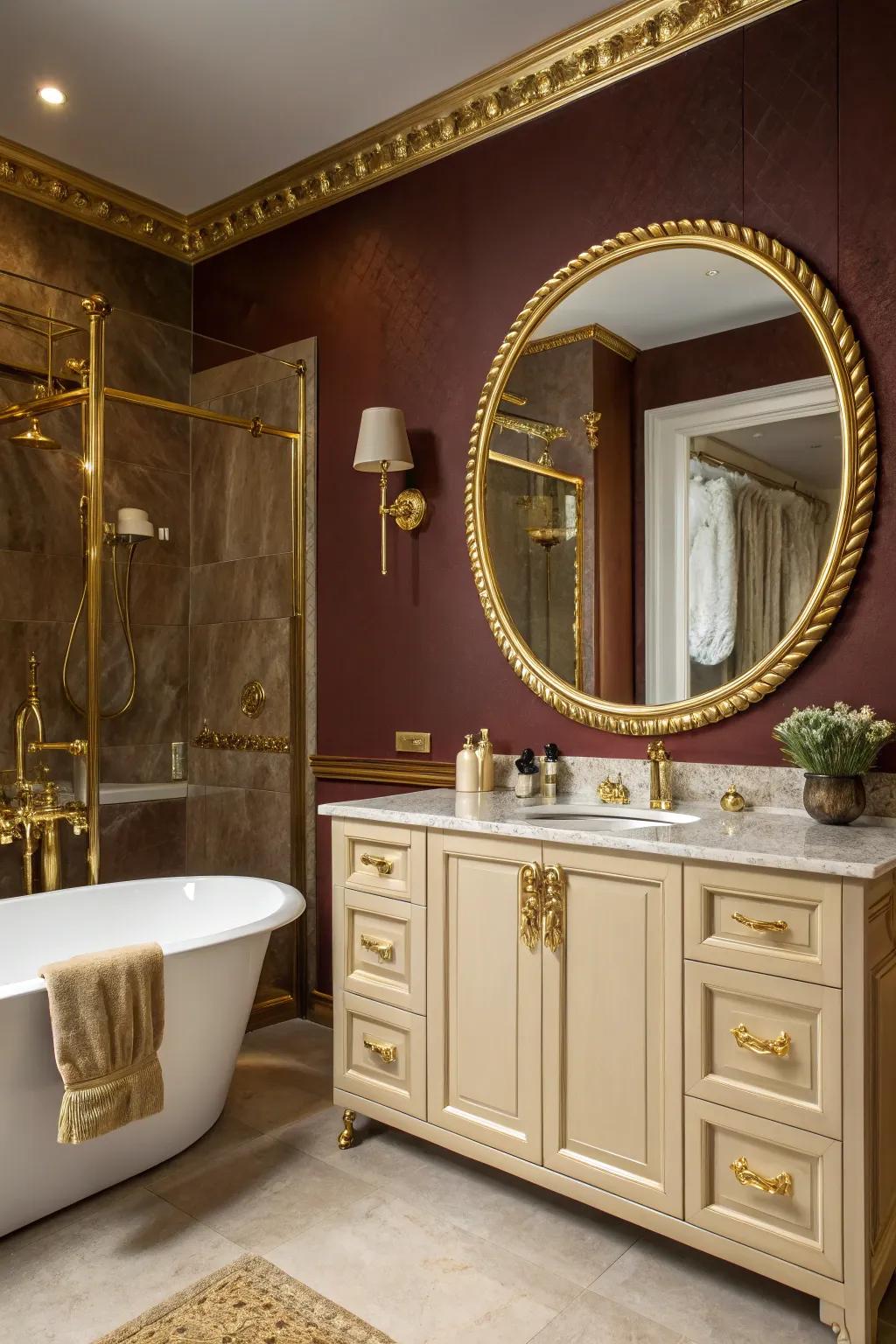 Lavish gilded tones add warmth and elegance to your space.