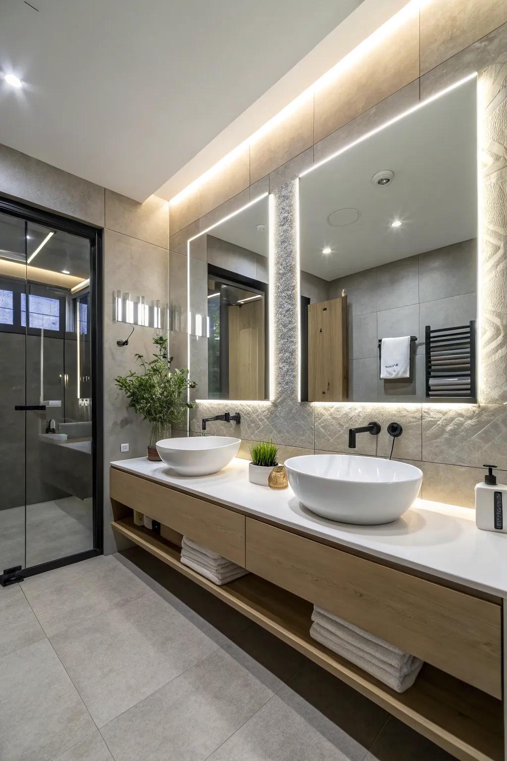 LED lighting provides sustainable, efficient lighting for your bathroom.