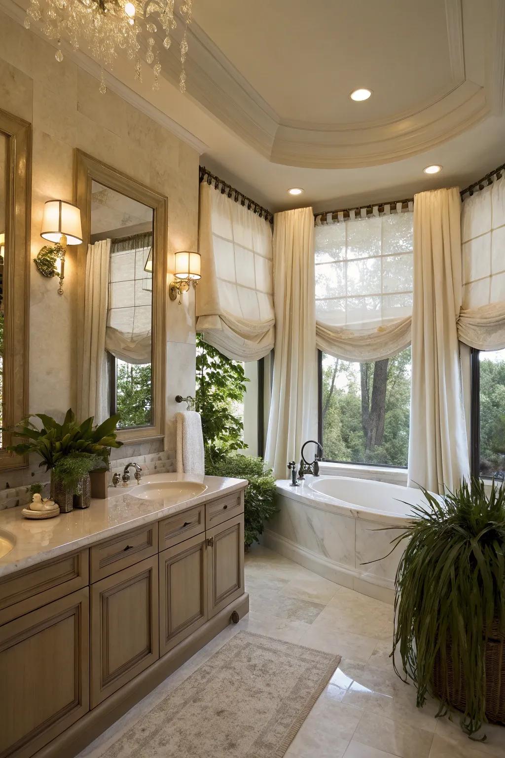 Depth and detail: Layered treatments add visual appeal.
