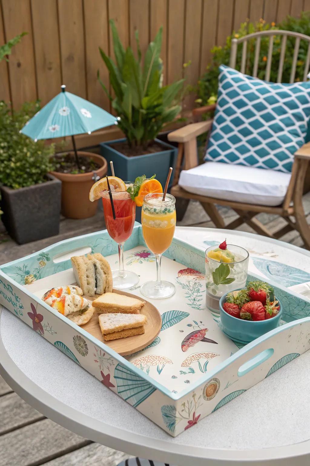 Elevate your gatherings with stylish beach-themed platters.