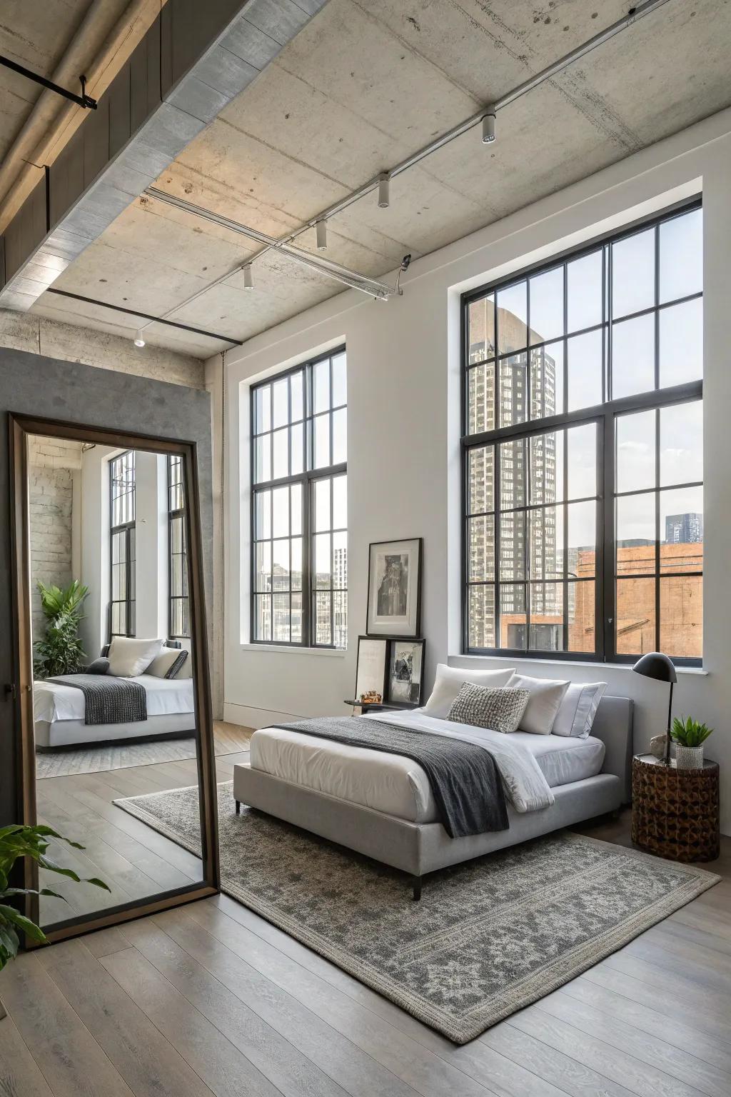 Reflective surfaces enhance space and light in your loft.