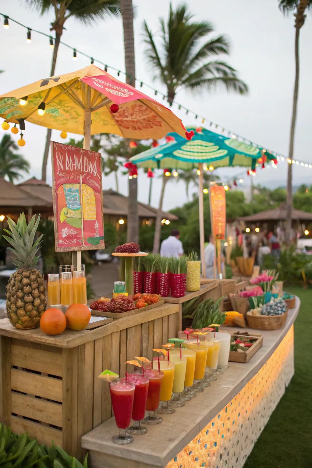 Make occasions special with a themed drink station.