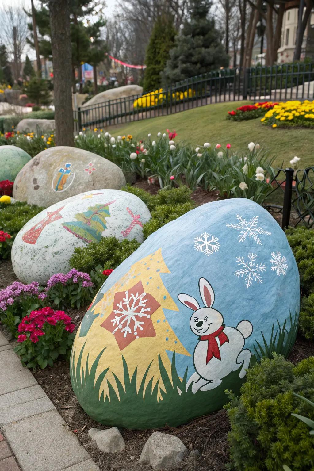 Celebrate the seasons with festive-themed rocks.