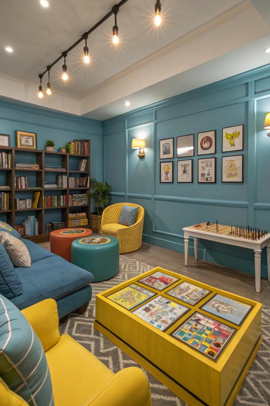 Color psychology influences the atmosphere of your game room.