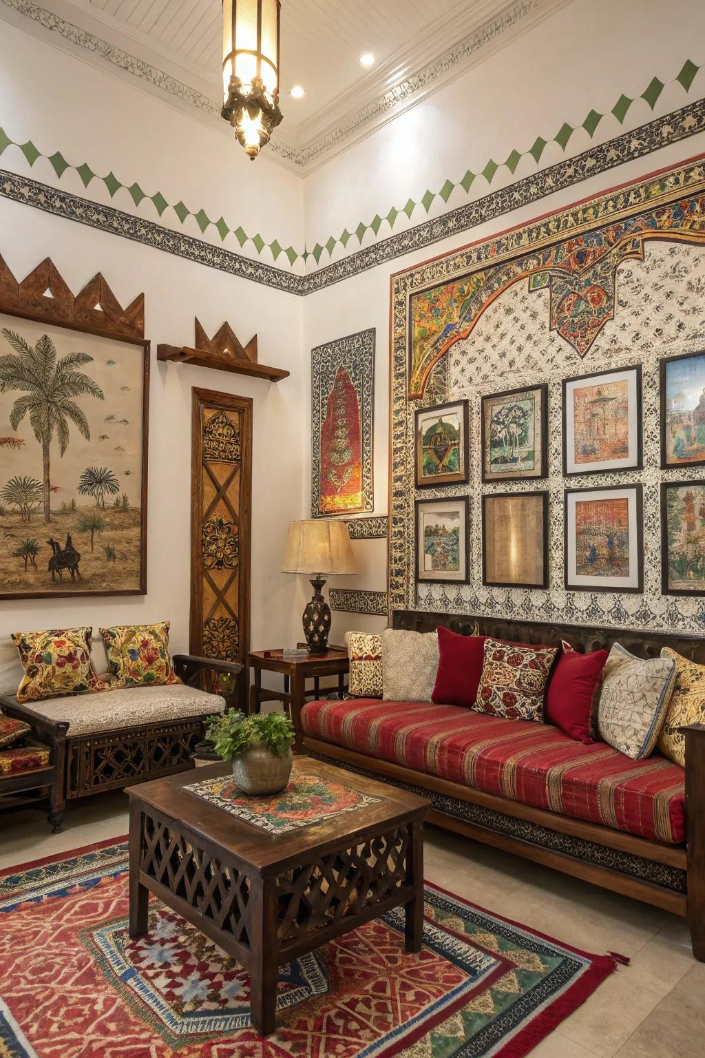 Global influences inject richness and depth into border designs.