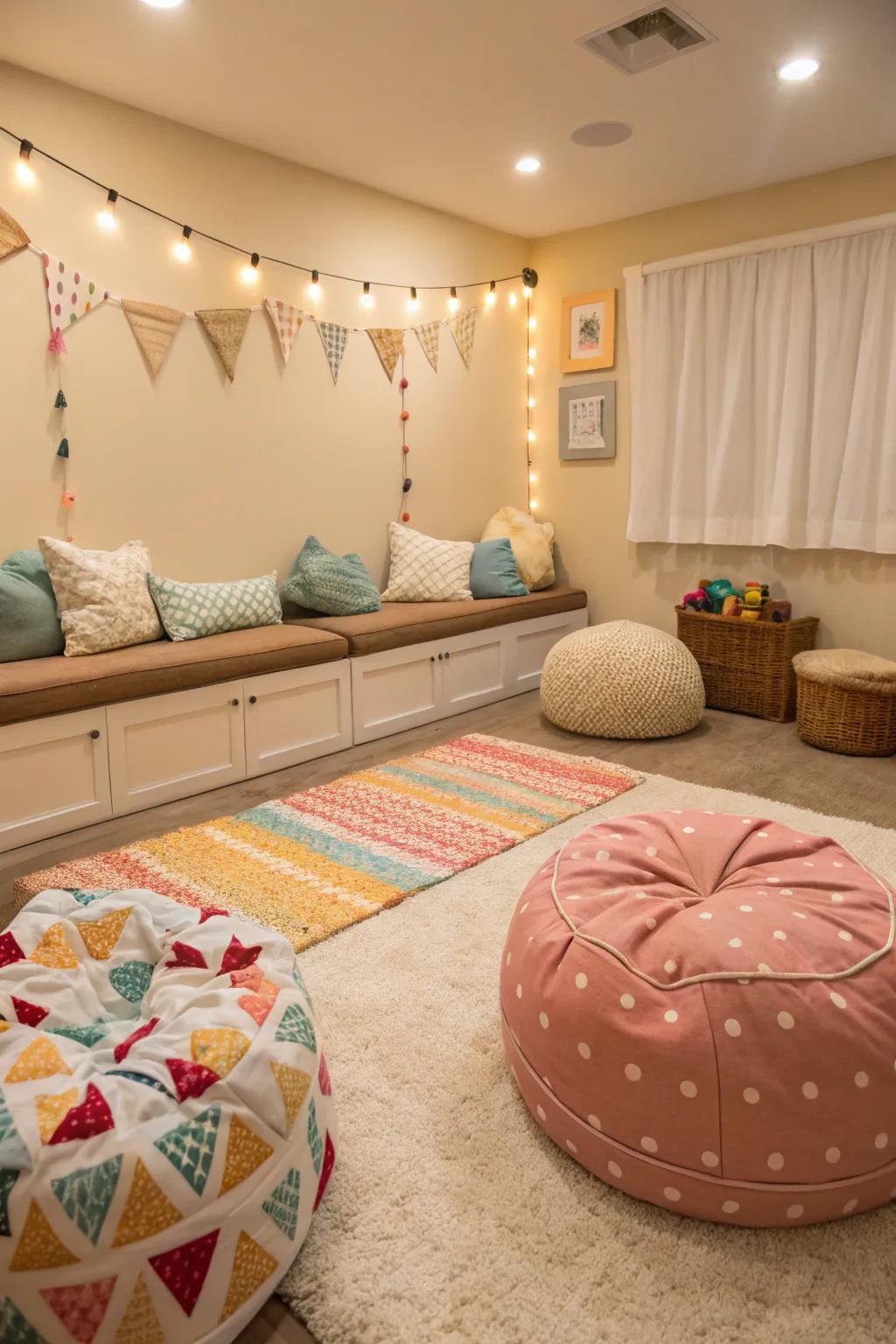 Comfortable seating that promotes relaxation and unity.