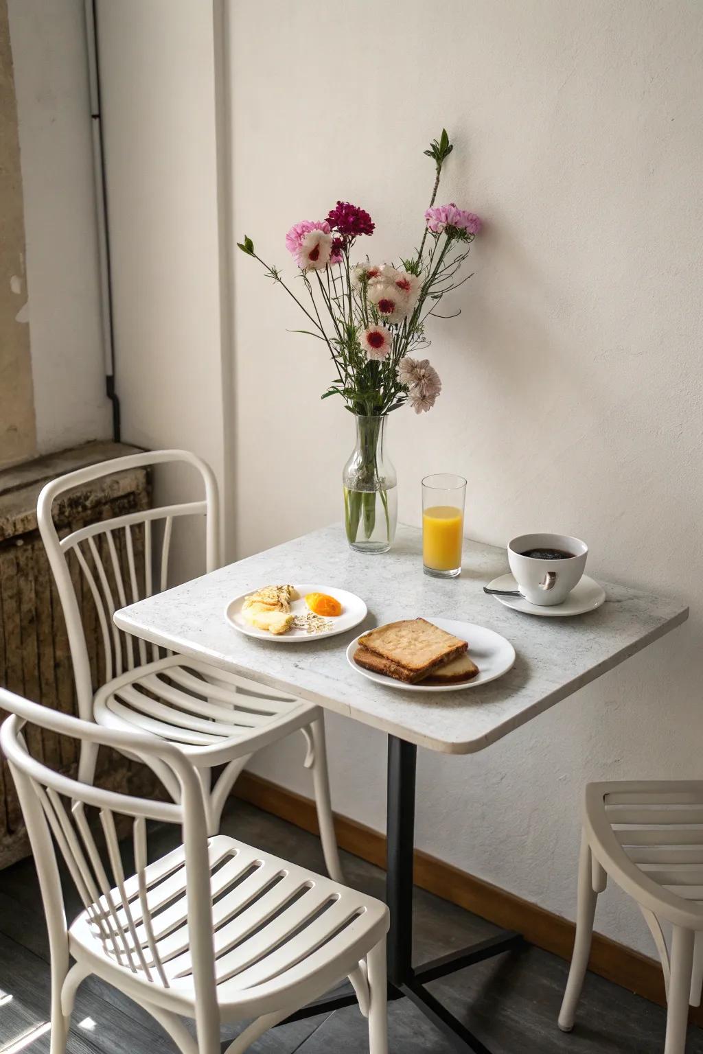 Minimalism in design results in a serene and uncluttered nook.