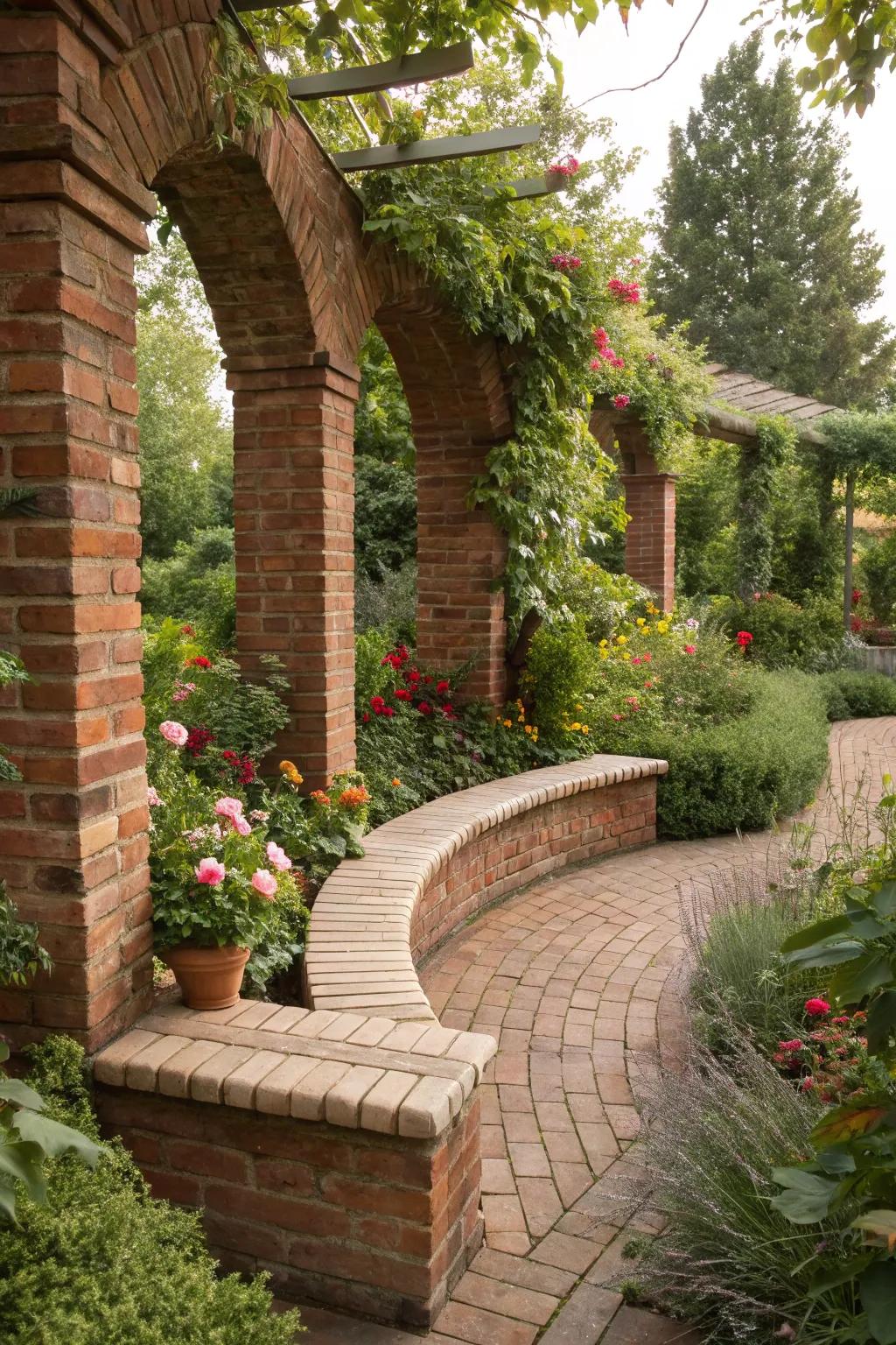 Architectural stone embellishments add sophistication and cohesion to garden designs.