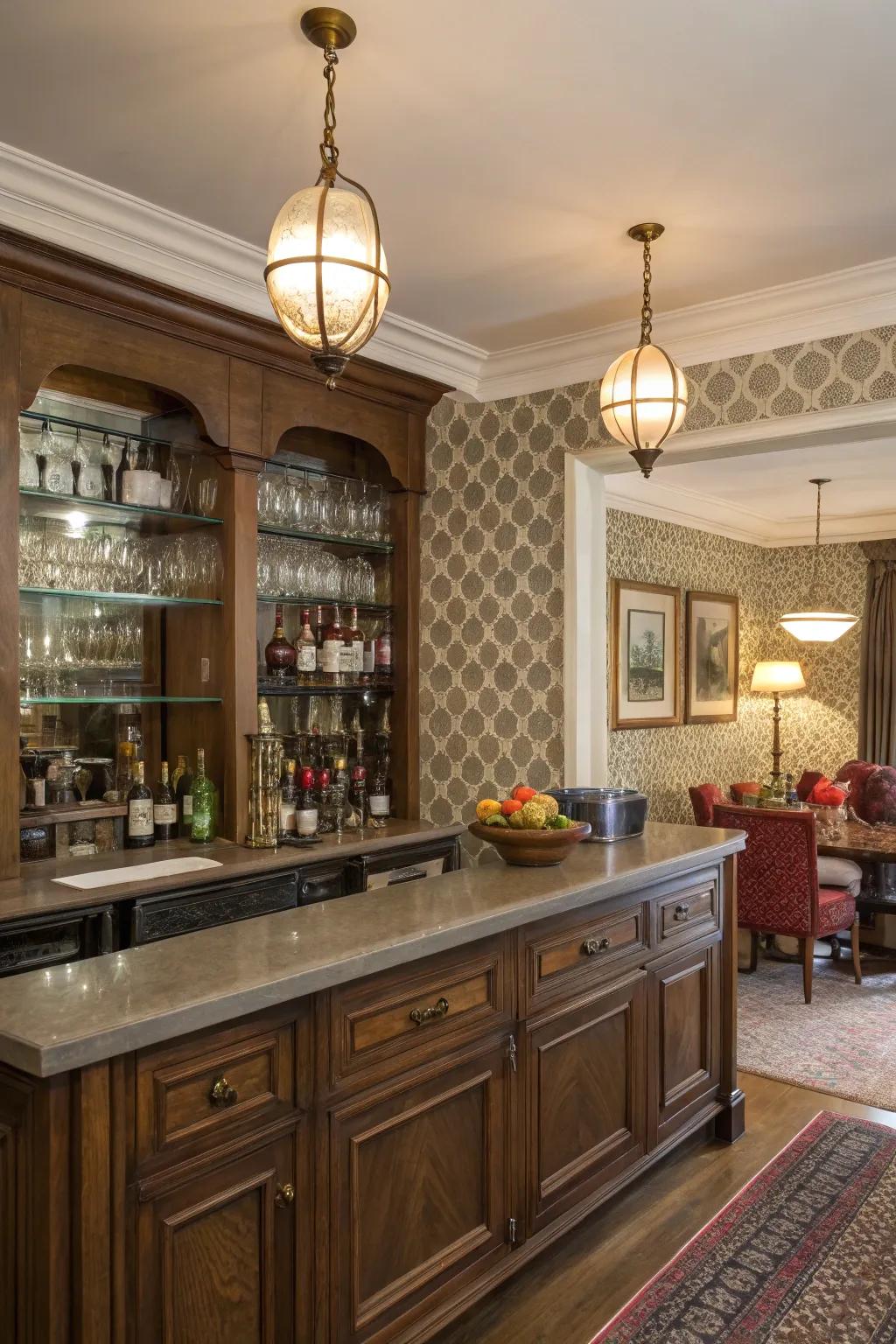 A vintage-inspired bar that evokes timeless charm and nostalgia.
