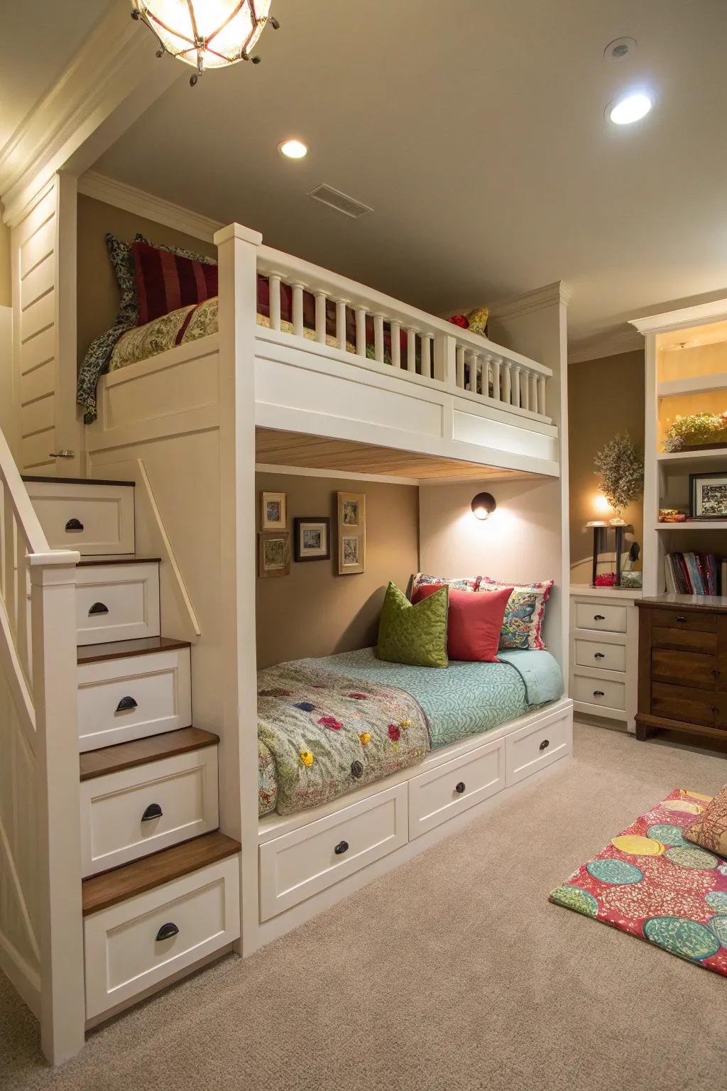 A multi-functional elevated area boosts the versatility of your bedroom.