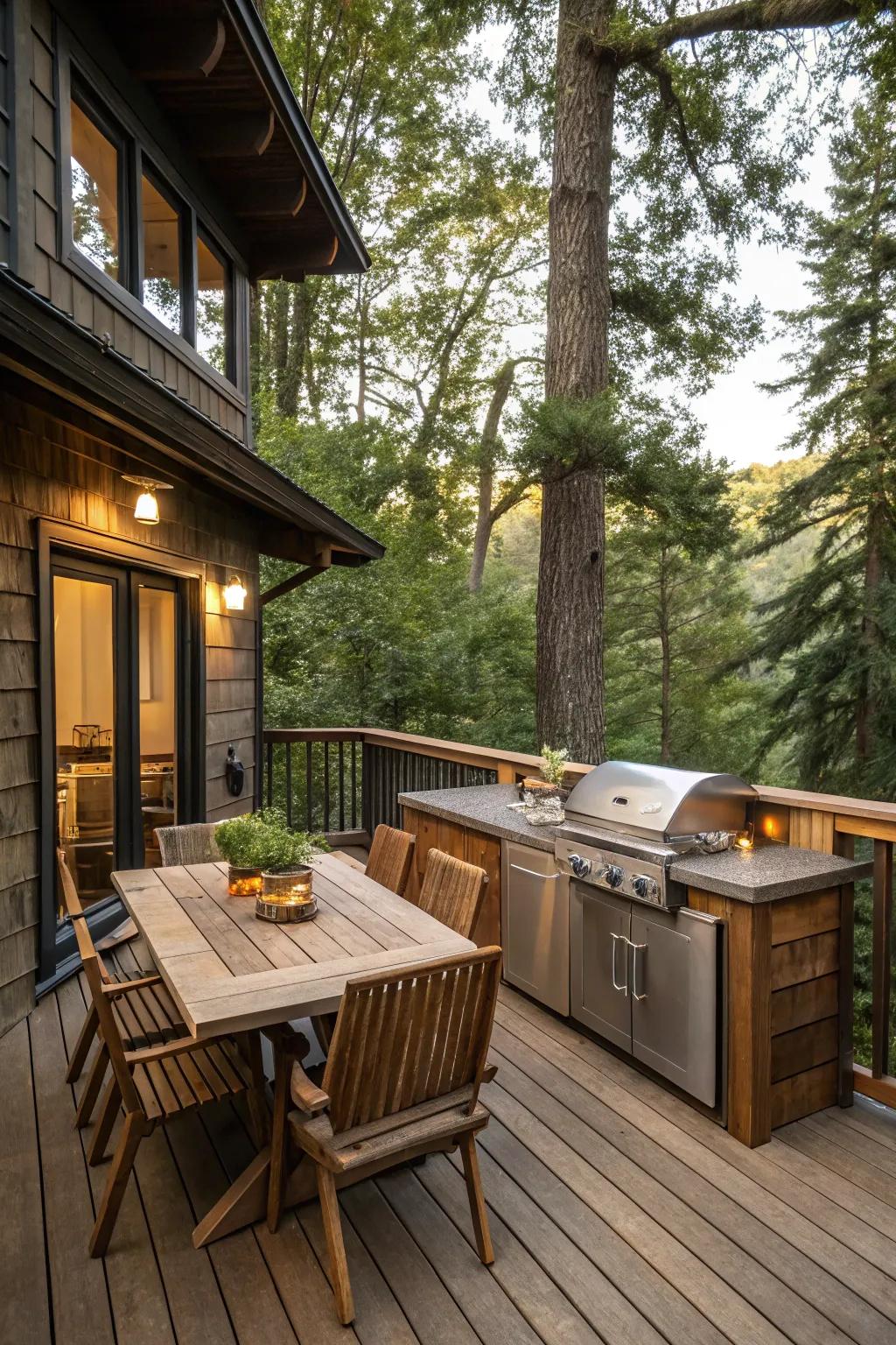 An open-air cooking area elevating the veranda experience.